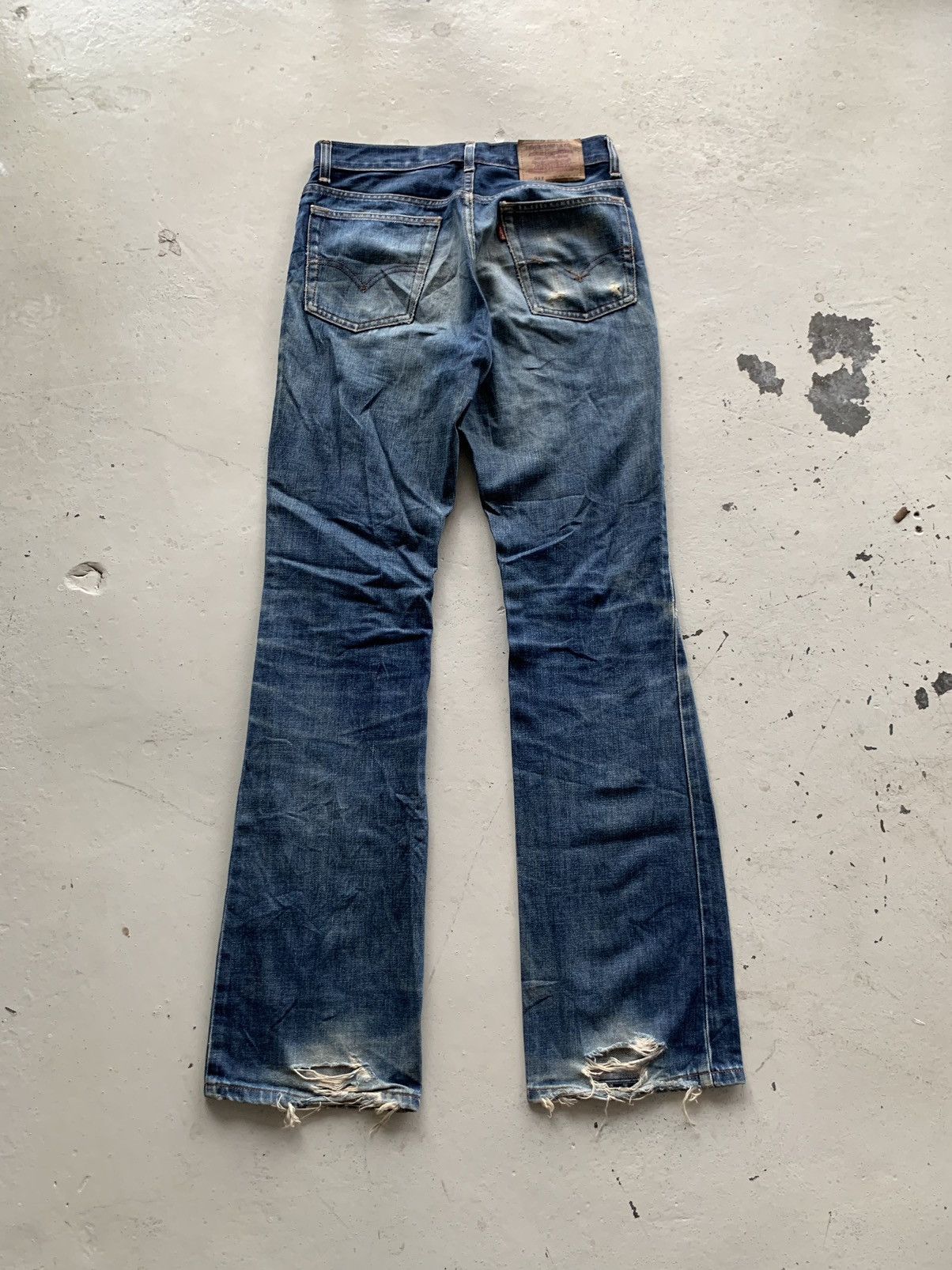 If Six Was Nine × Levi's × Tornado Mart Vintage Levi’s Ripped Boot Cut Denim Size US 30 / EU 46 - 9 Thumbnail