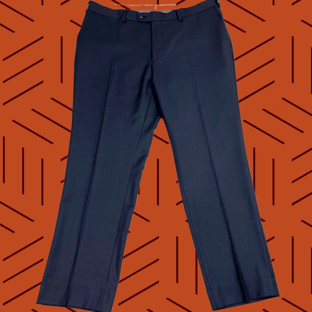 Suitsupply Suitsupply Pants Mens 38 x 29 Straight Navy Blue Wool Trousers Size 38R - 1 Thumbnail