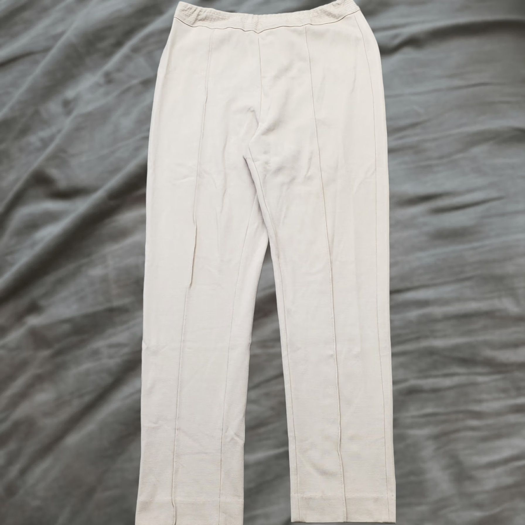 Soft Surroundings Soft Surroundings Pants Women's M Ponte Tan Stretch Seamed Front Waistband Brown Inseam 27" Flat Front Casual Womens Size M Size 32" / US 10 / IT 46 - 1 Thumbnail