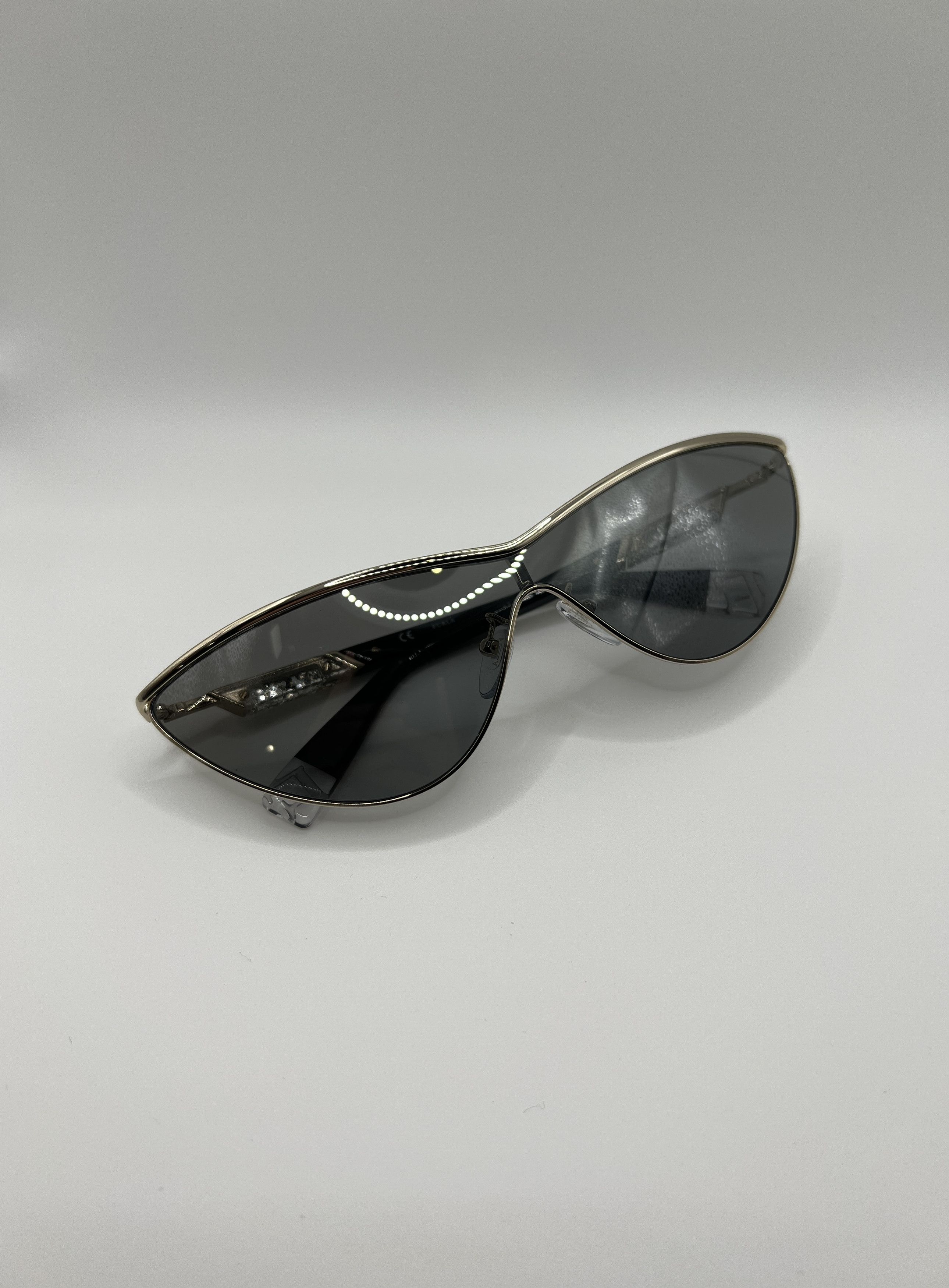 Furla Furla SFU311 Cat Eye Crystal Sunglasses Black/Gold Size ONE SIZE - 4 Thumbnail