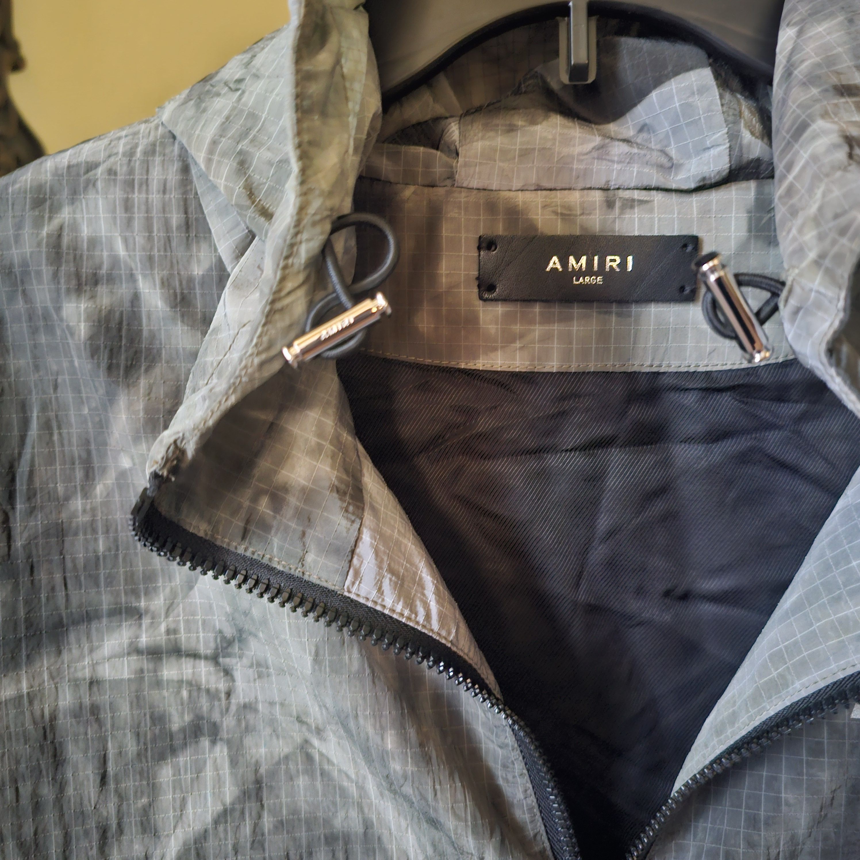 Amiri AMIRI Green Logo Camouflage Windbreaker Size L Size US L / EU 52-54 / 3 - 8 Thumbnail