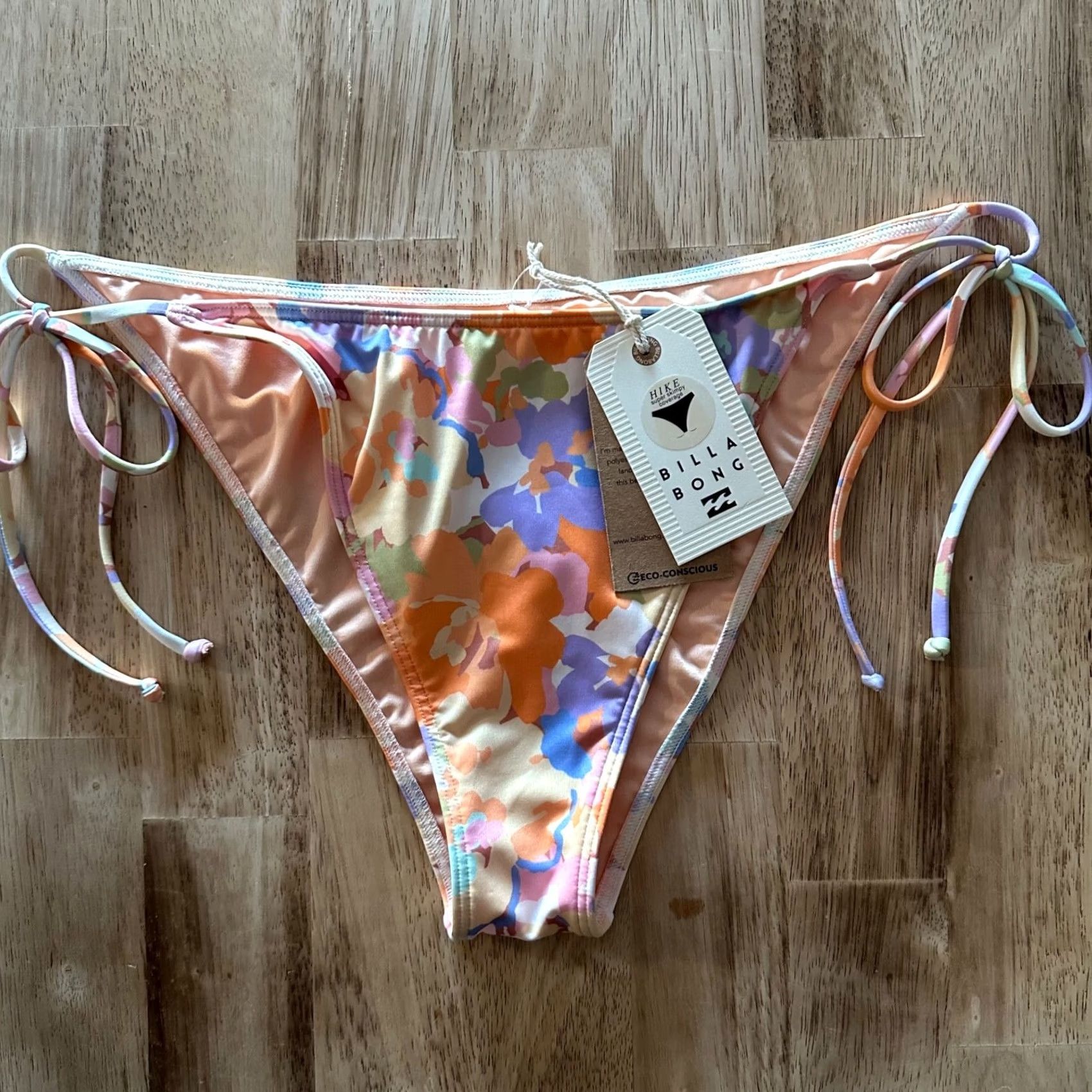 Billabong Billabong Paradise Cove Tie Side Hike Bikini Bottoms Womens XXL Floral Multicolor 2XL Bottom Beach Tropical 90s Mens Womens Size 40" / US 18 - 5 Thumbnail