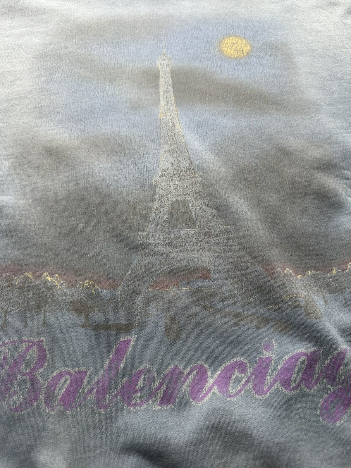 Balenciaga Balenciaga Paris Moon hoodie faded blue Sz2 NEW Size US M / EU 48-50 / 2 - 5 Thumbnail