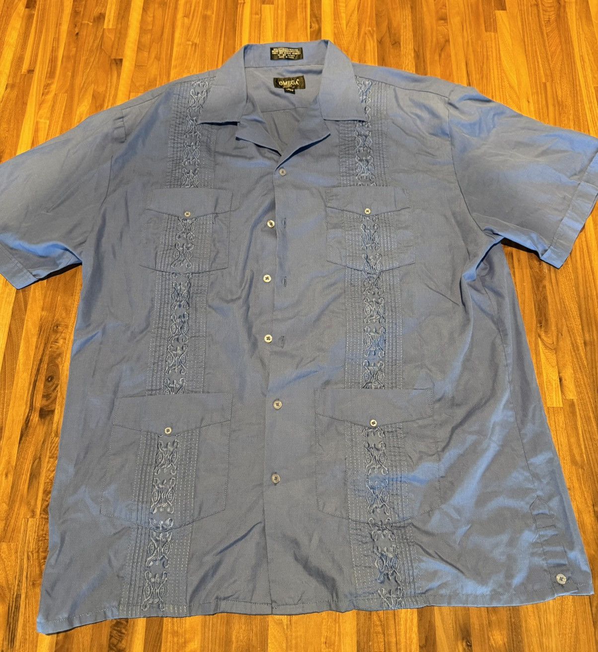 Omega Vintage Omega Italy Button Up Shirt Size US XL / EU 56 / 4 - 1 Thumbnail