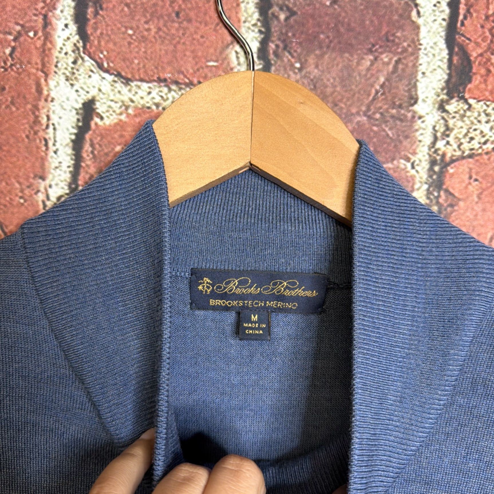 Brooks Brothers Brooks Brothers Sweater Mens L Blue Full Zip Merino Wool Knit Zip Pullover Casual Travel Workwear All Seasons Regular Size US L / EU 52-54 / 3 - 2 Thumbnail