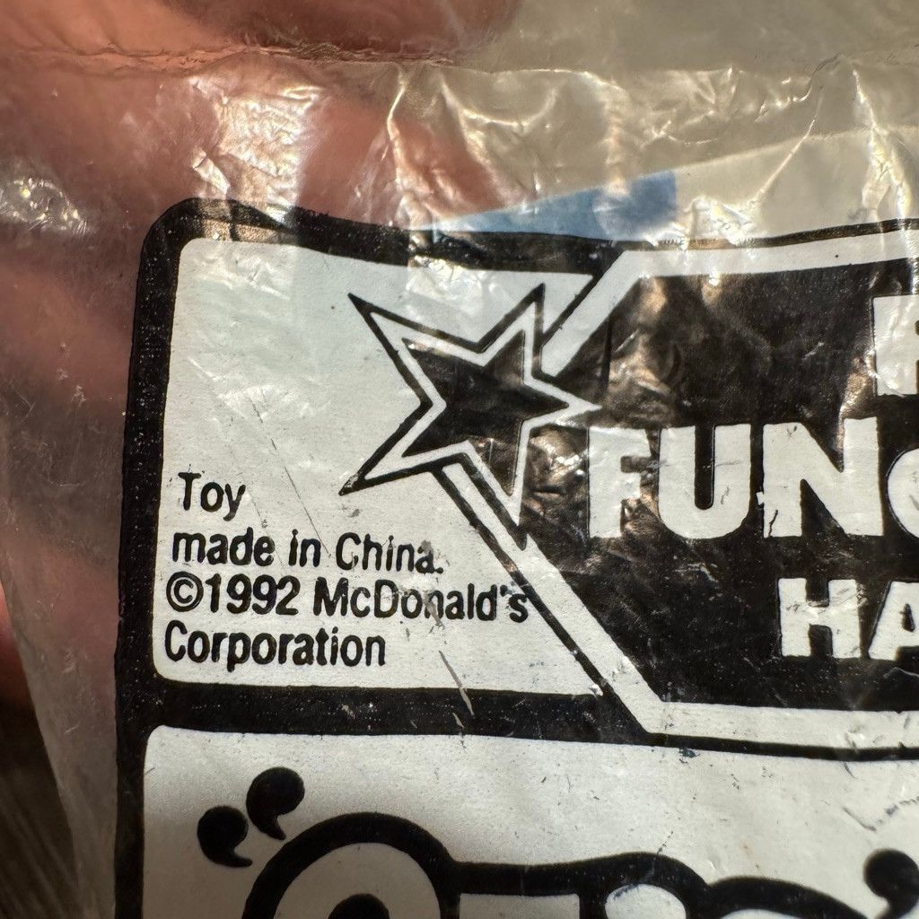 Vintage 1992 McDonald's Otis Food Fundamentals Happy Meal Toy Size ONE SIZE - 3 Thumbnail