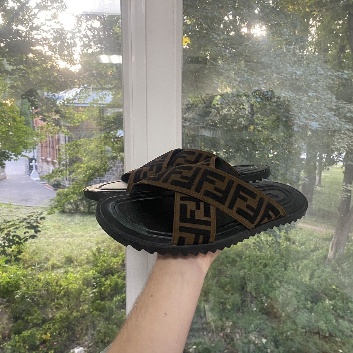 Fendi Fendi FF Sliders Size US 10 / EU 43 - 3 Thumbnail