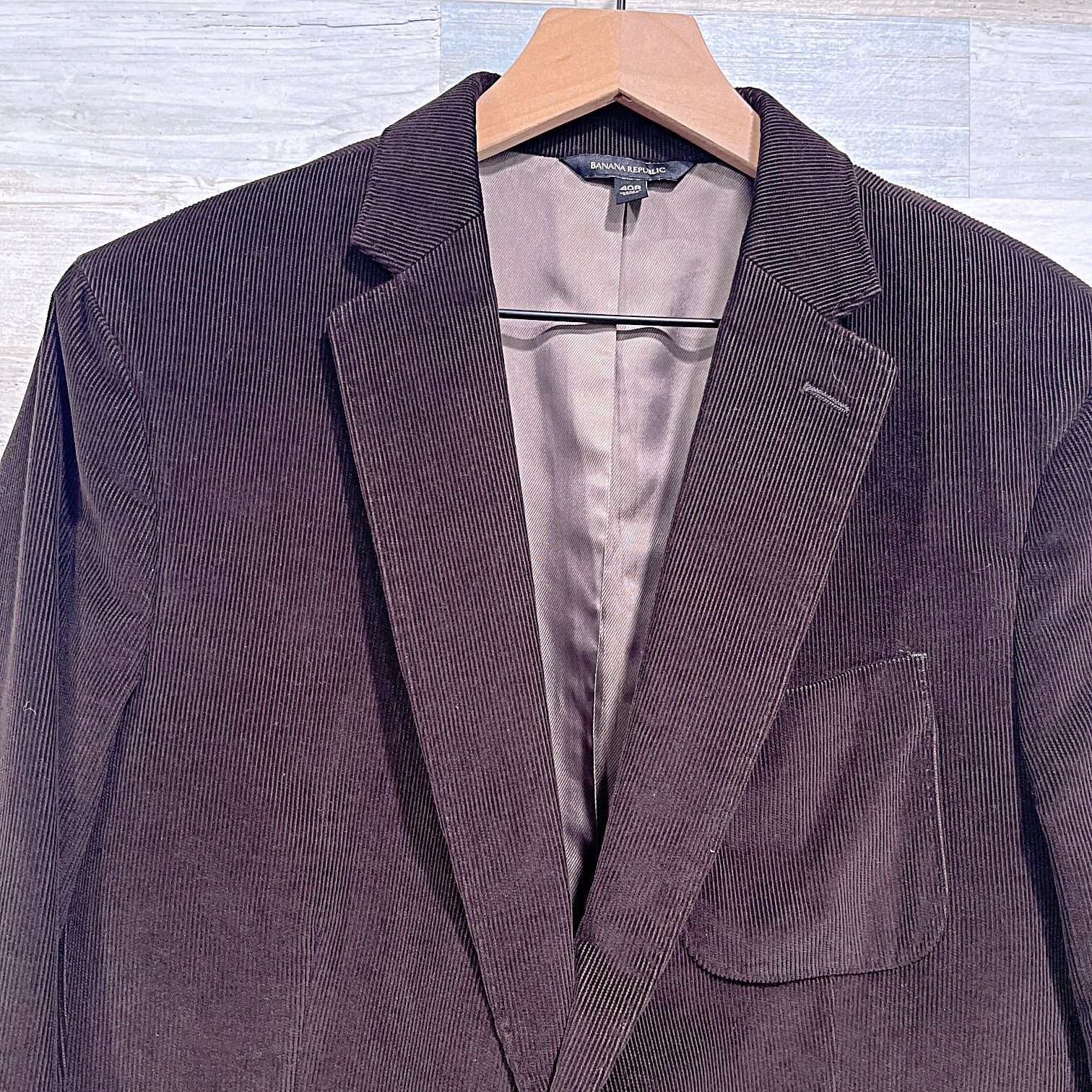 Banana Republic Banana Republic Slim Corduroy Sport Coat Brown Pontoglio 40R Size 40R - 2 Thumbnail