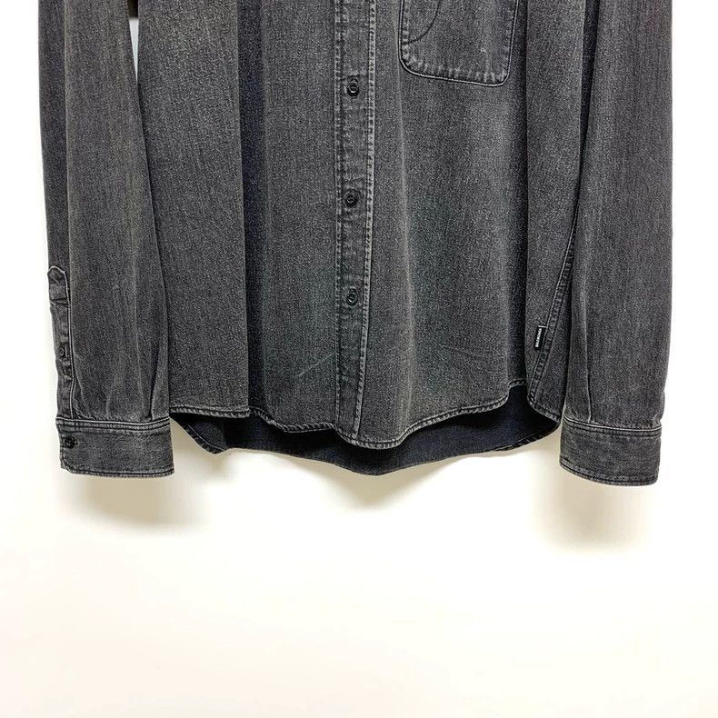 Balenciaga Balenciaga size 39 Red Logo Denim Shirt with Back Logo Size US XS / EU 42 / 0 - 4 Thumbnail