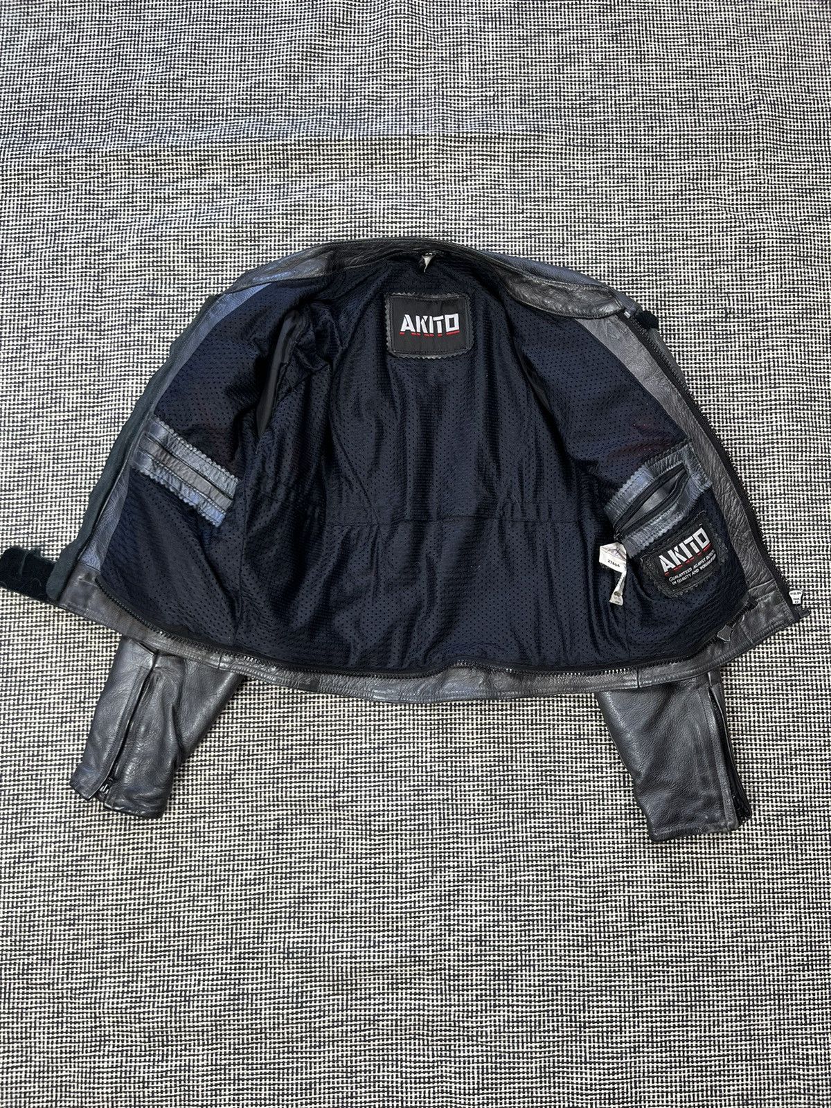 Genuine Leather ➕ genuine leather top quality moto racing jacket AKITO Size US L / EU 52-54 / 3 - 3 Thumbnail