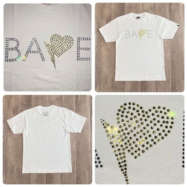 Bape × Swarovski Swarovski × BAPE Heart Logo T-Shirt a bathing ape NIGO Size US M / EU 48-50 / 2 - 1 Thumbnail