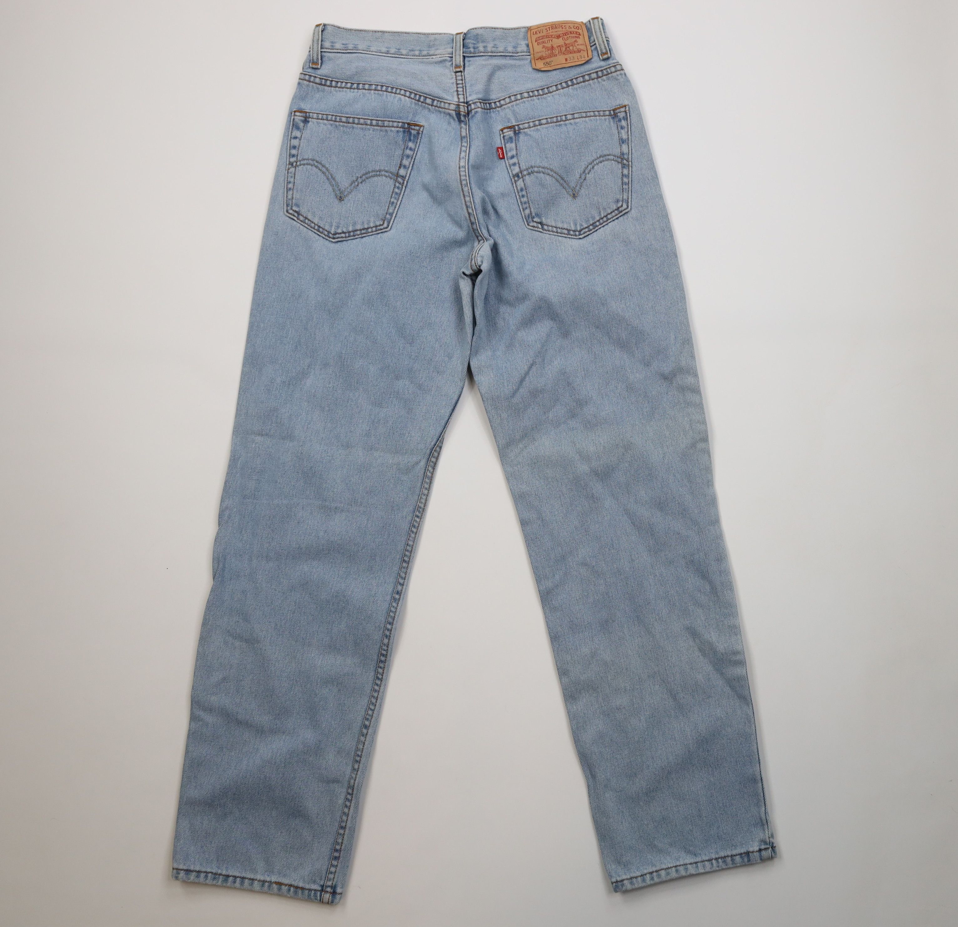 Levi's Vintage Y2K 2004 Levis 550 Fit Denim Jeans Blue Cotton Size US 33 - 10 Thumbnail