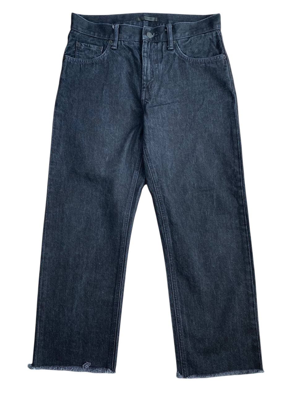 Helmut Lang × Uniqlo Helmut Lang Uniqlo Black Frayed Regular Fit Washed Denim Size US 30 / EU 46 - 1 Thumbnail