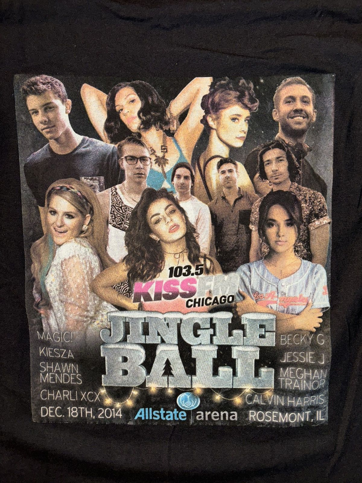 Band Tees × Jerzees × Rap Tees Vintage 2014 Chicago 103.5 Kiss Fm Jingle Ball Concert Tour Size US M / EU 48-50 / 2 - 7 Thumbnail