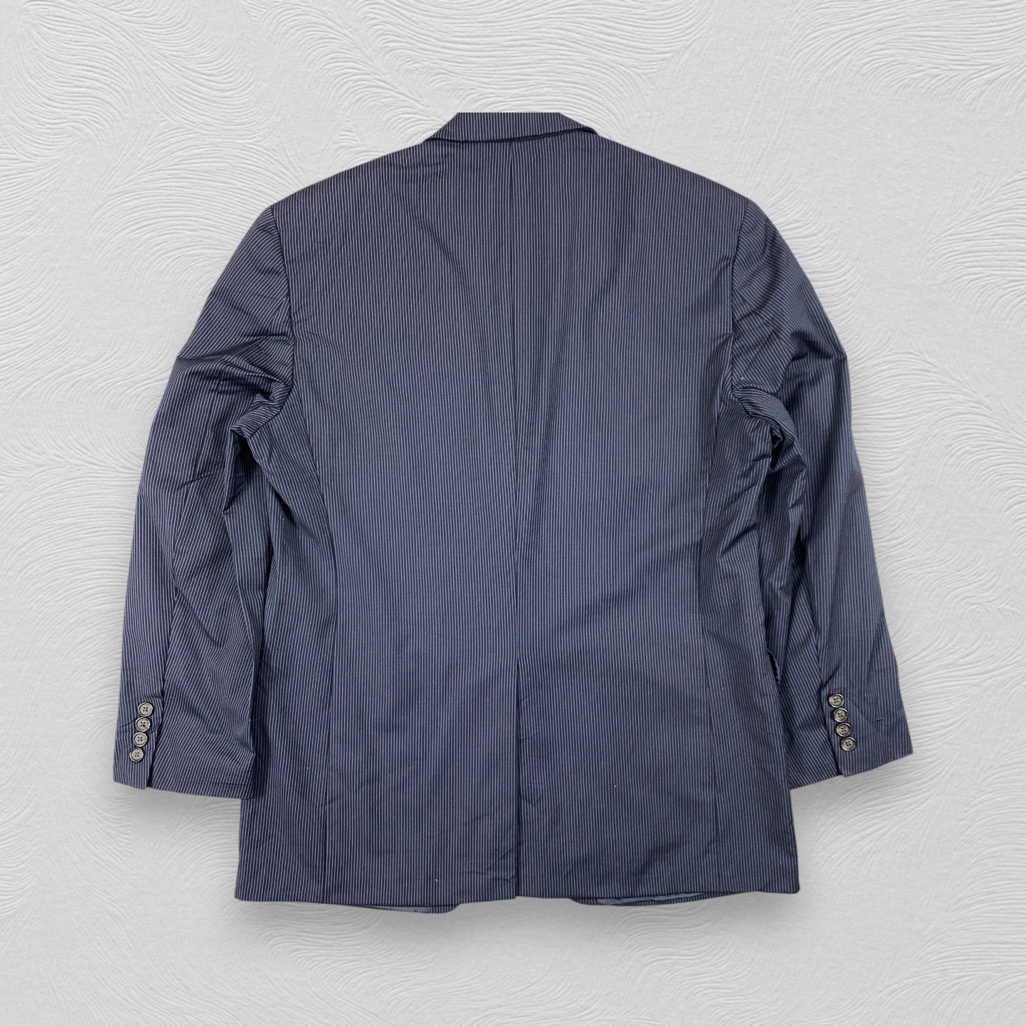 Japanese Brand Ralph Lauren Striped Navy Blazer -J129 Size US L / EU 52-54 / 3 - 2 Thumbnail