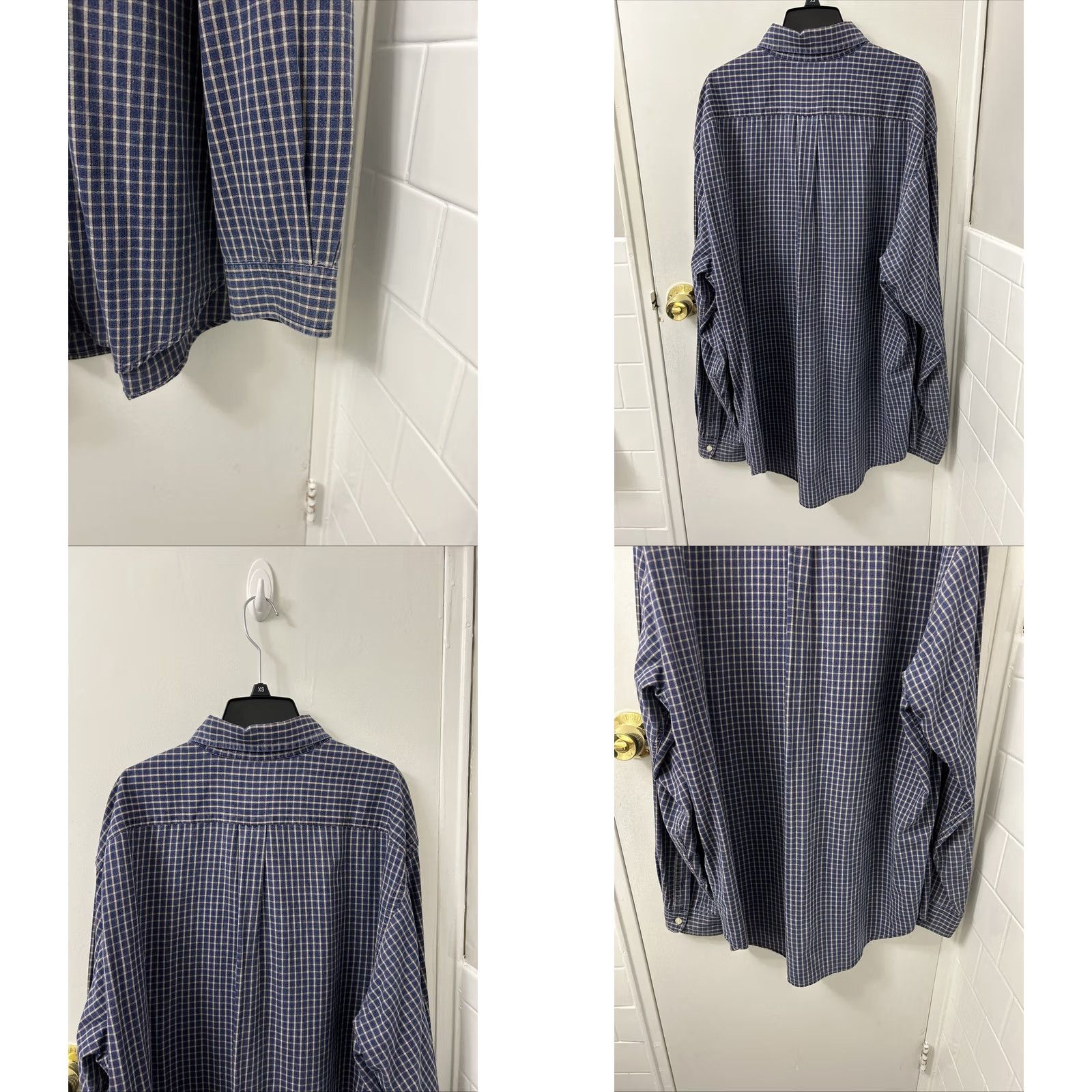 Polo Ralph Lauren Ralph Lauren Polo Jeans Co Shirt Mens XL Blue White USA Plaid Button Down L/S Size US XL / EU 56 / 4 - 8 Thumbnail