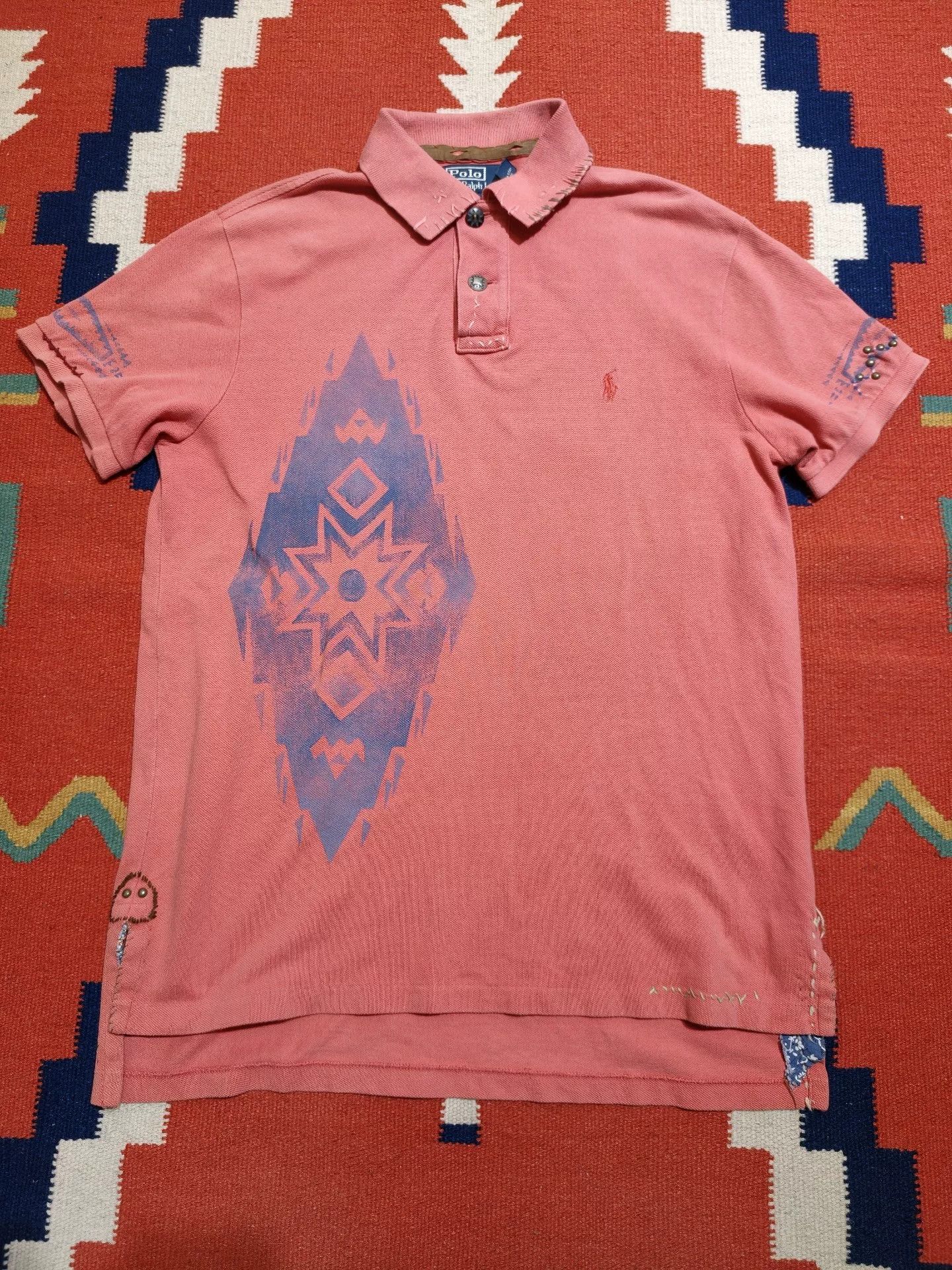 RRL Ralph Lauren RRL Polo Early Old Blue Label Southwest Size US M / EU 48-50 / 2 - 1 Thumbnail
