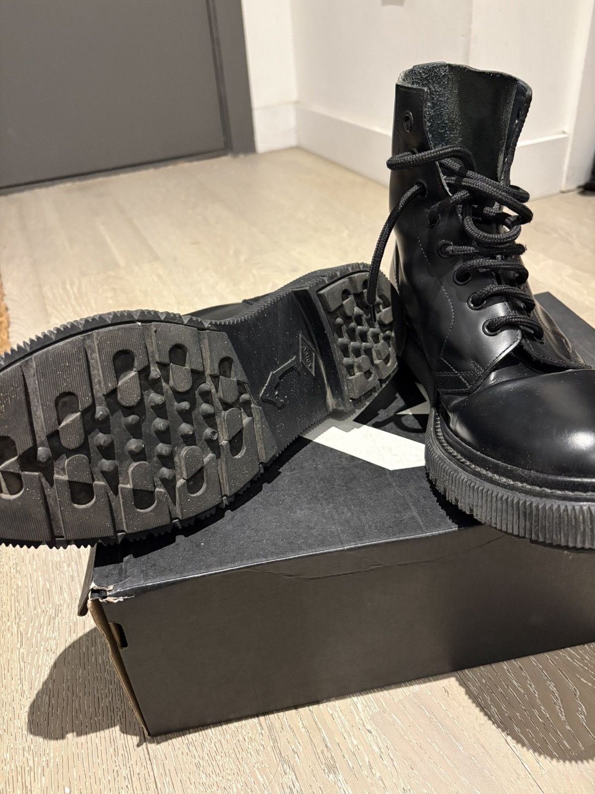 Adieu Paris Adieu type 165 combat boots, size US 8 Size US 8 / EU 41 - 5 Thumbnail