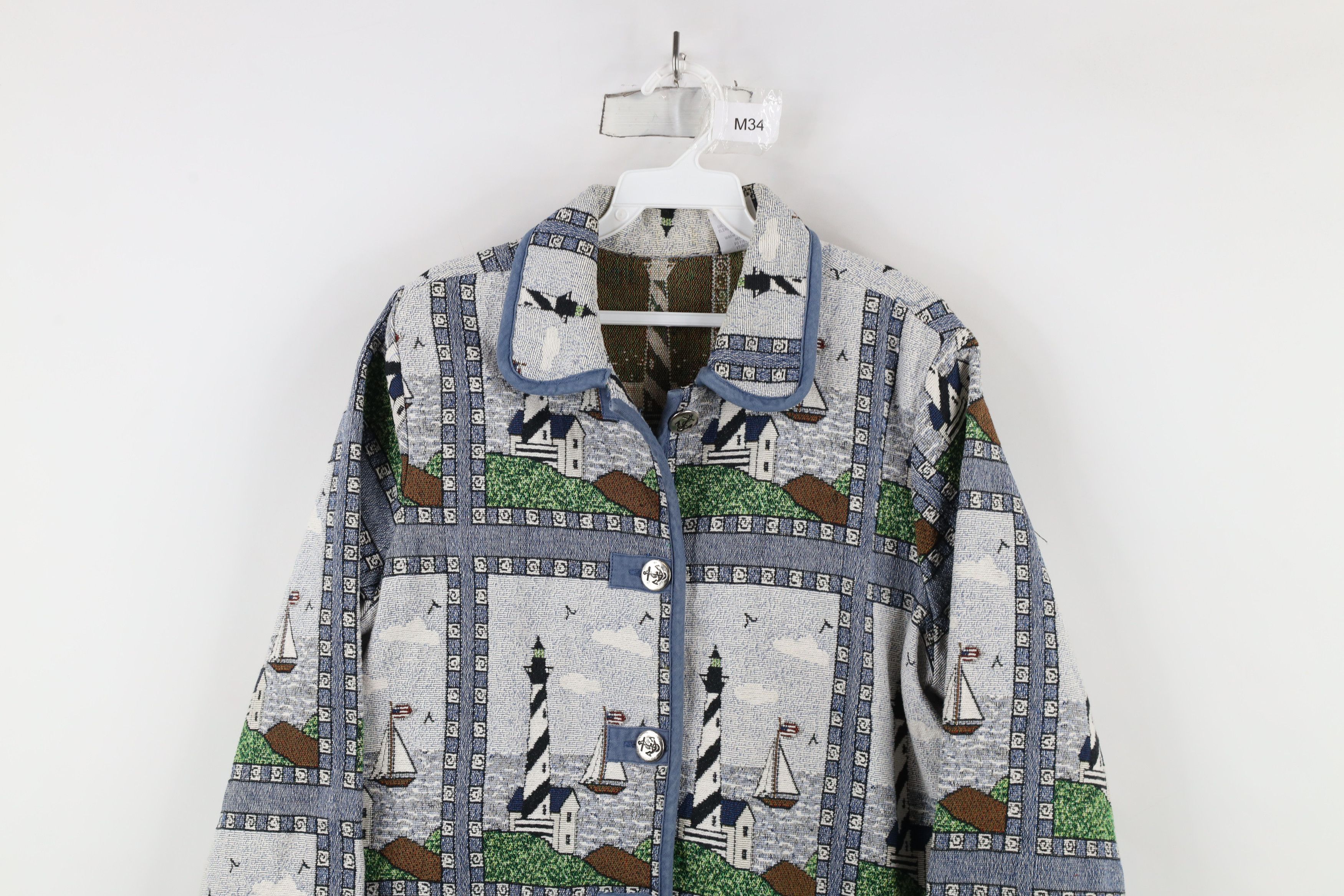 Vintage Vintage 90s Streetwear All Over Print Tapestry Jacket Size M / US 6-8 / IT 42-44 - 2 Thumbnail