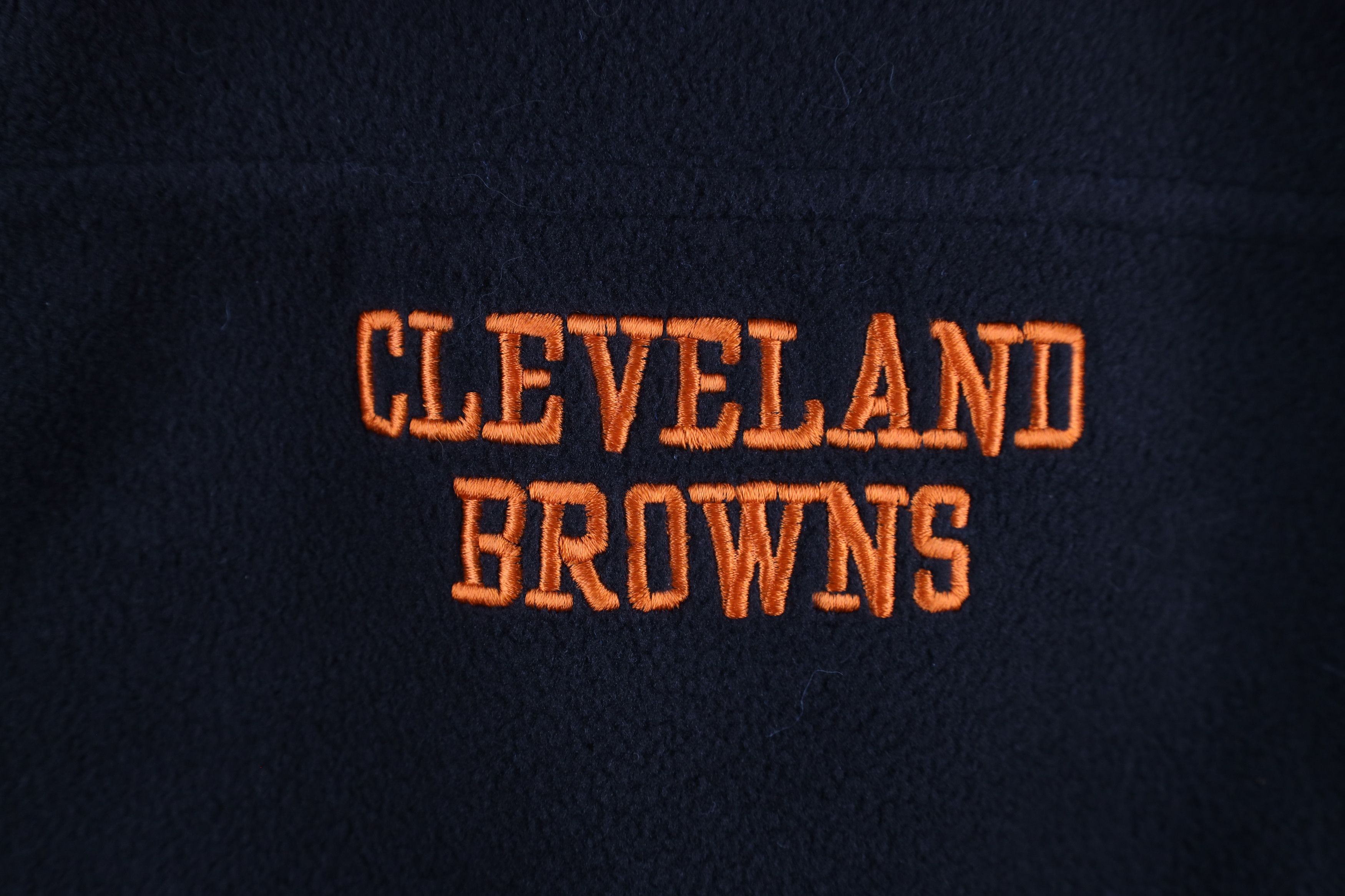 Vintage Vintage NFL Browns Football Fleece Vest Jacket Brown Size US XL / EU 56 / 4 - 4 Thumbnail