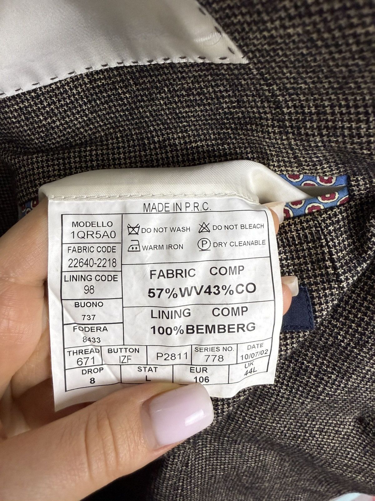 Suitsupply SuitSupply Wool Cotton Blazer | Textured Brown Sport Coat Size 44L - 4 Thumbnail
