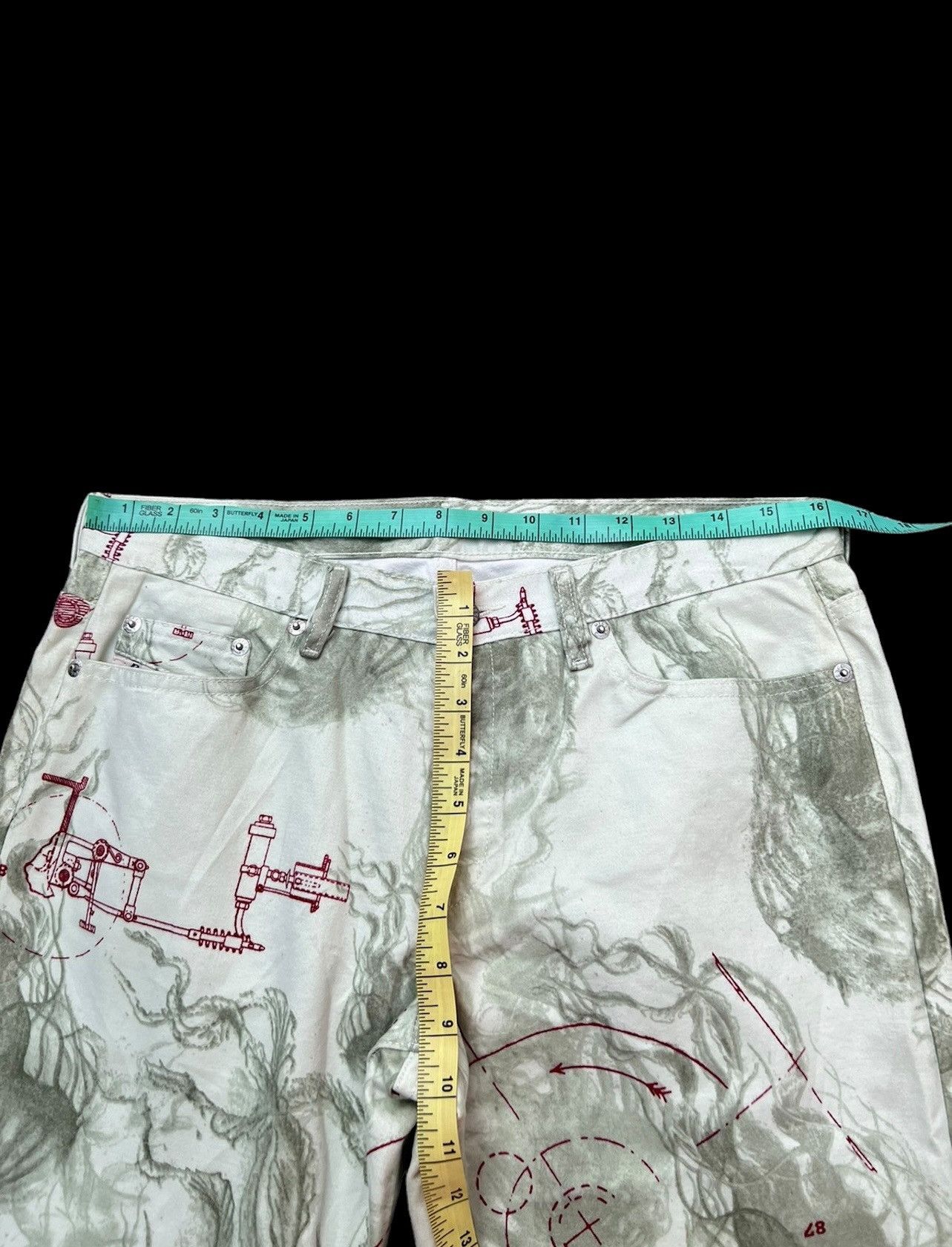 Diesel Vintage Y2K Diesel All Printed Graphics Flare Pant Size US 31 - 3 Thumbnail