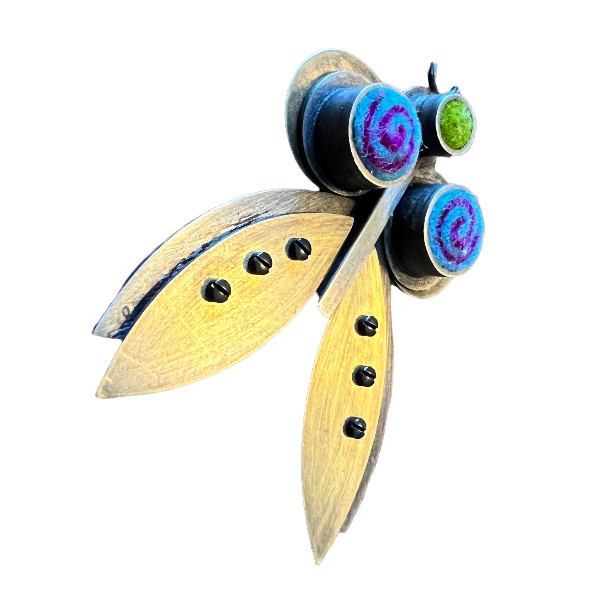 Other Michele Friedman Wool Felt Sterling Dragonfly Artisan Art To Size ONE SIZE - 9 Thumbnail