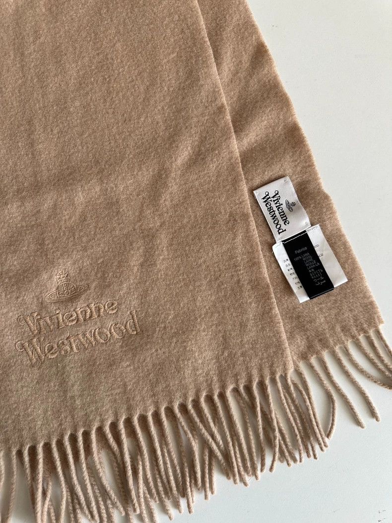 Vivienne Westwood Vivienne Westwood Saturn solid color fringed wool scarf Size ONE SIZE - 2 Thumbnail