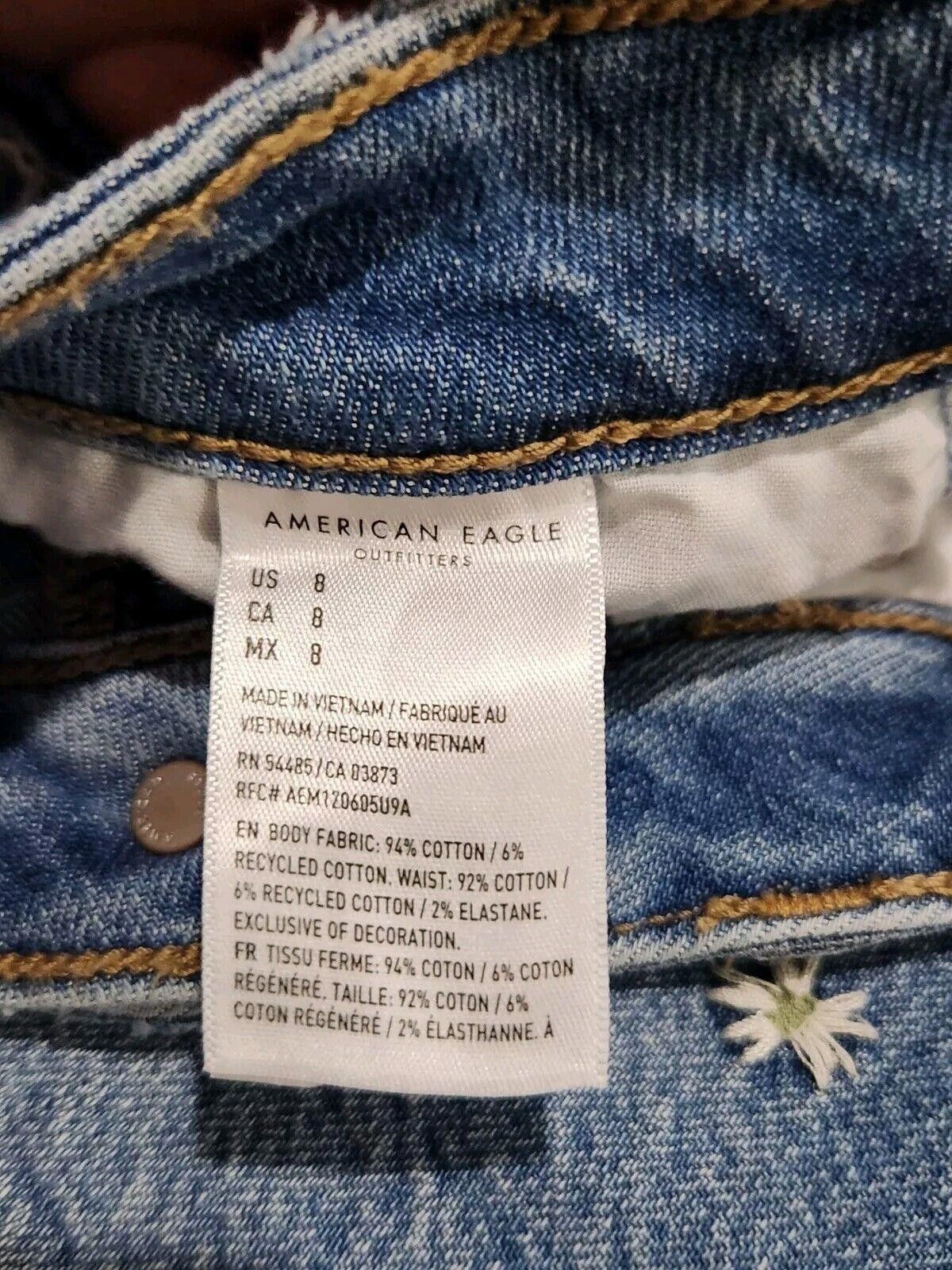 Designer American Eagle Mom Shorts Size 8 Floral Embroidered boho Size 30" / US 8 / IT 44 - 4 Thumbnail