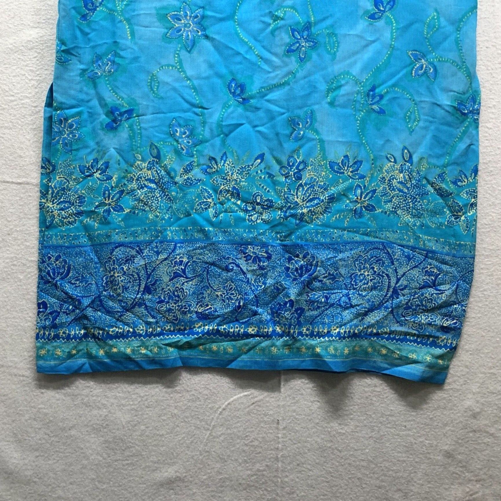 Vintage Vintage Nicole Studio Women's Dress 70s 80s Beaded Blue Rayon Size 6 Sheath Made in USA Size M / US 6-8 / IT 42-44 - 2 Thumbnail