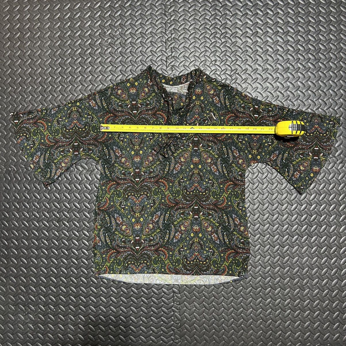 Other Ruff Hewn Grey Blouse Paisley Floral Flared Sleeve Medium Size M / US 6-8 / IT 42-44 - 5 Thumbnail