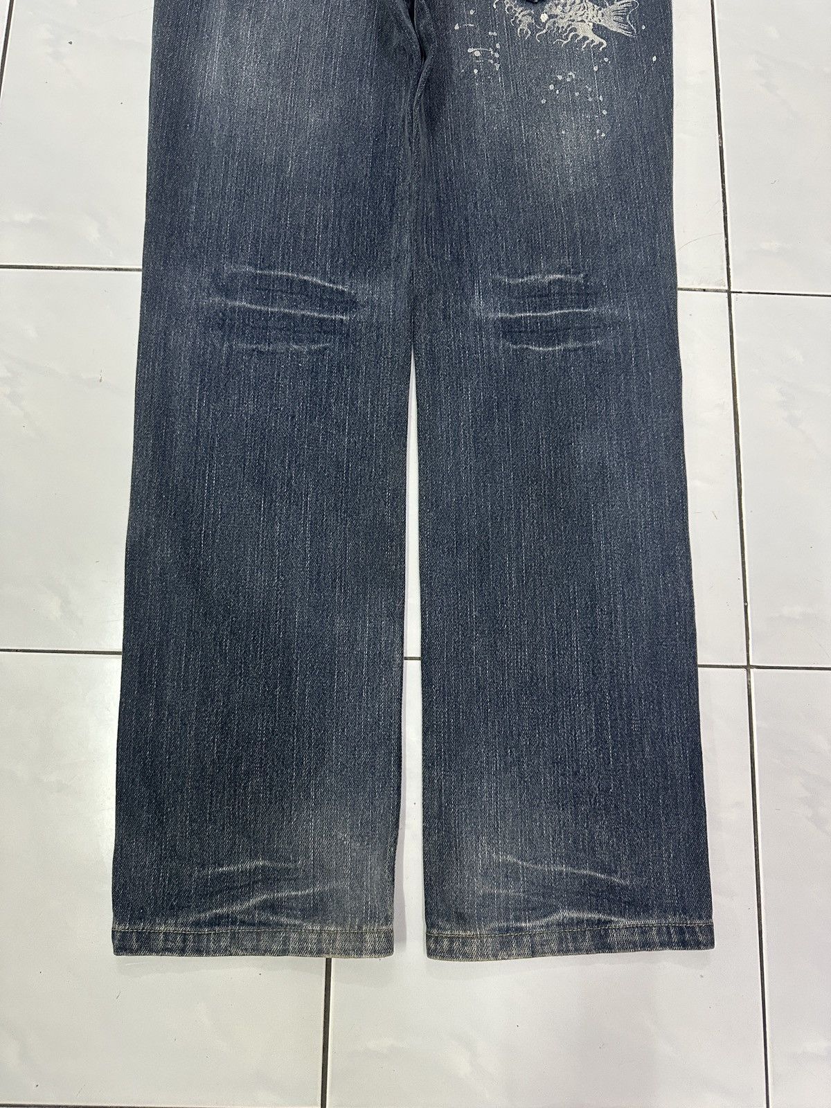 Japanese Brand × Vintage Vintage Japanese Souvenir Fish Koi Jeans Size US 31 - 7 Thumbnail