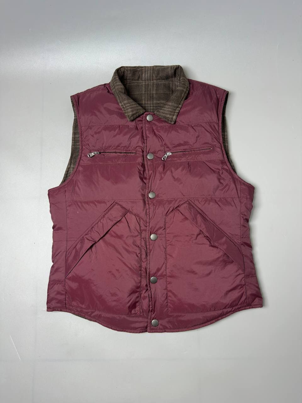 Brunello Cucinelli Brunello Cucinelli - Wool Puffer Reversible Vest Size US M / EU 48-50 / 2 - 10 Thumbnail