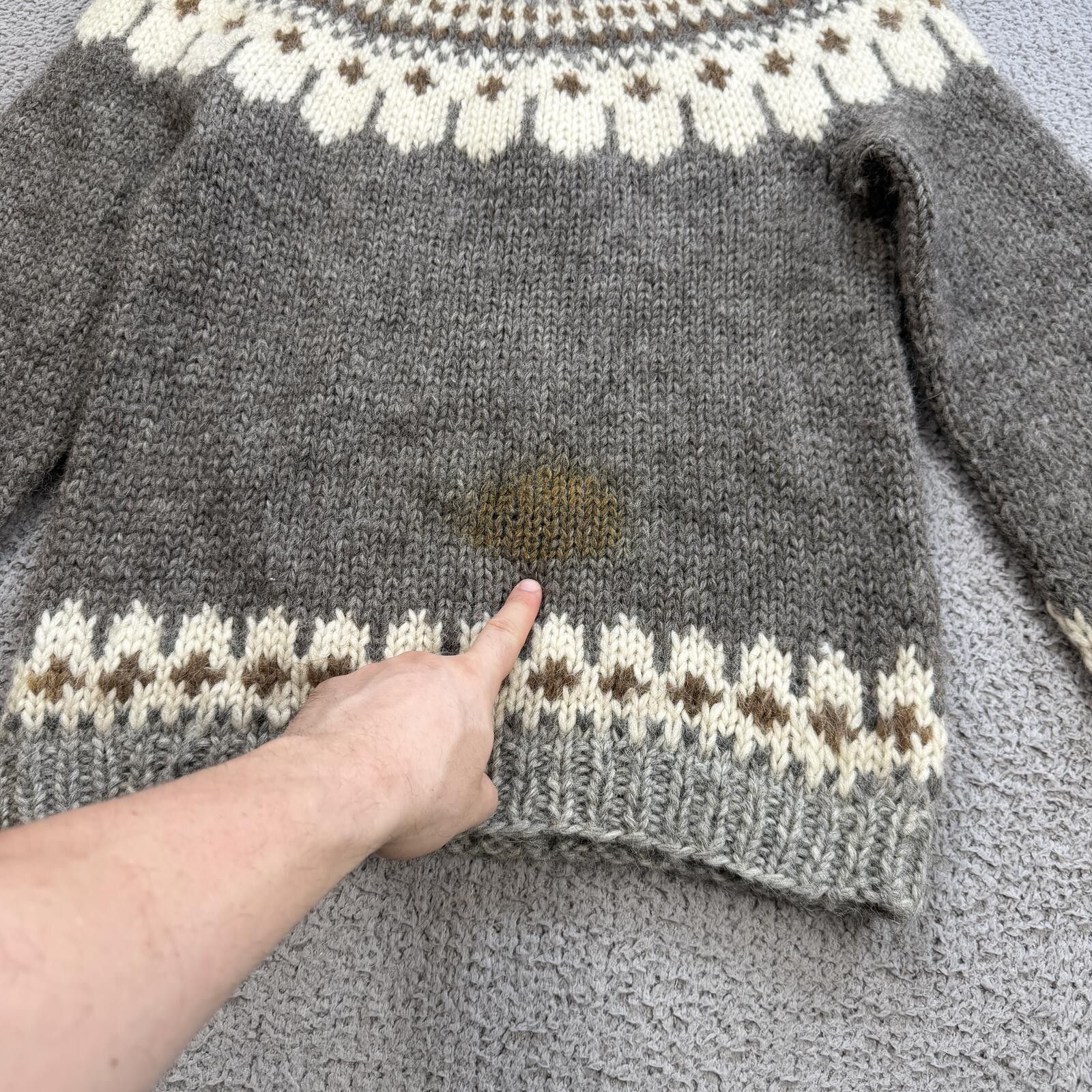 Other Vintage Icelandic Wool Sweater Nordic Fair Isle Iceland Knit Size XS / US 0-2 / IT 36-38 - 5 Thumbnail