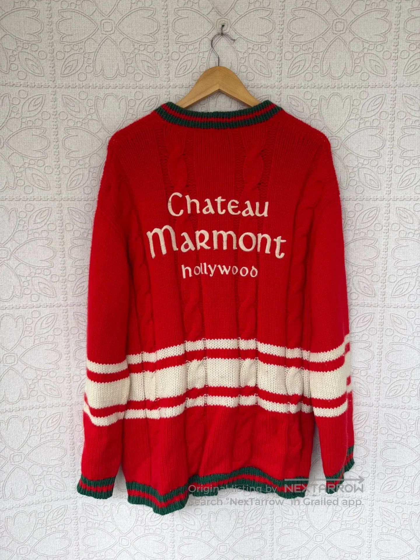Gucci gucci red knitted cardigan with logo. Size XS / US 0-2 / IT 36-38 - 2 Thumbnail