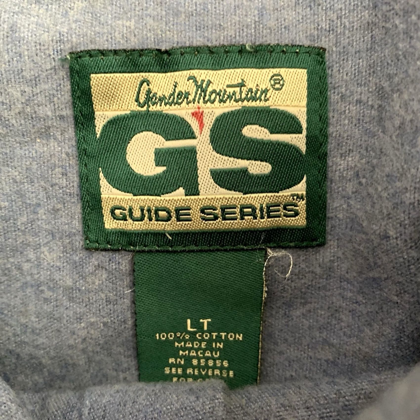 Vintage VINTAGE Gander Mountain GS Guide Series Chamois Flannel Shirt Mens LT Blue Cotton Button-Up Long Sleeve Casual Workwear Outdoor 90s Mens Size US L / EU 52-54 / 3 - 2 Thumbnail