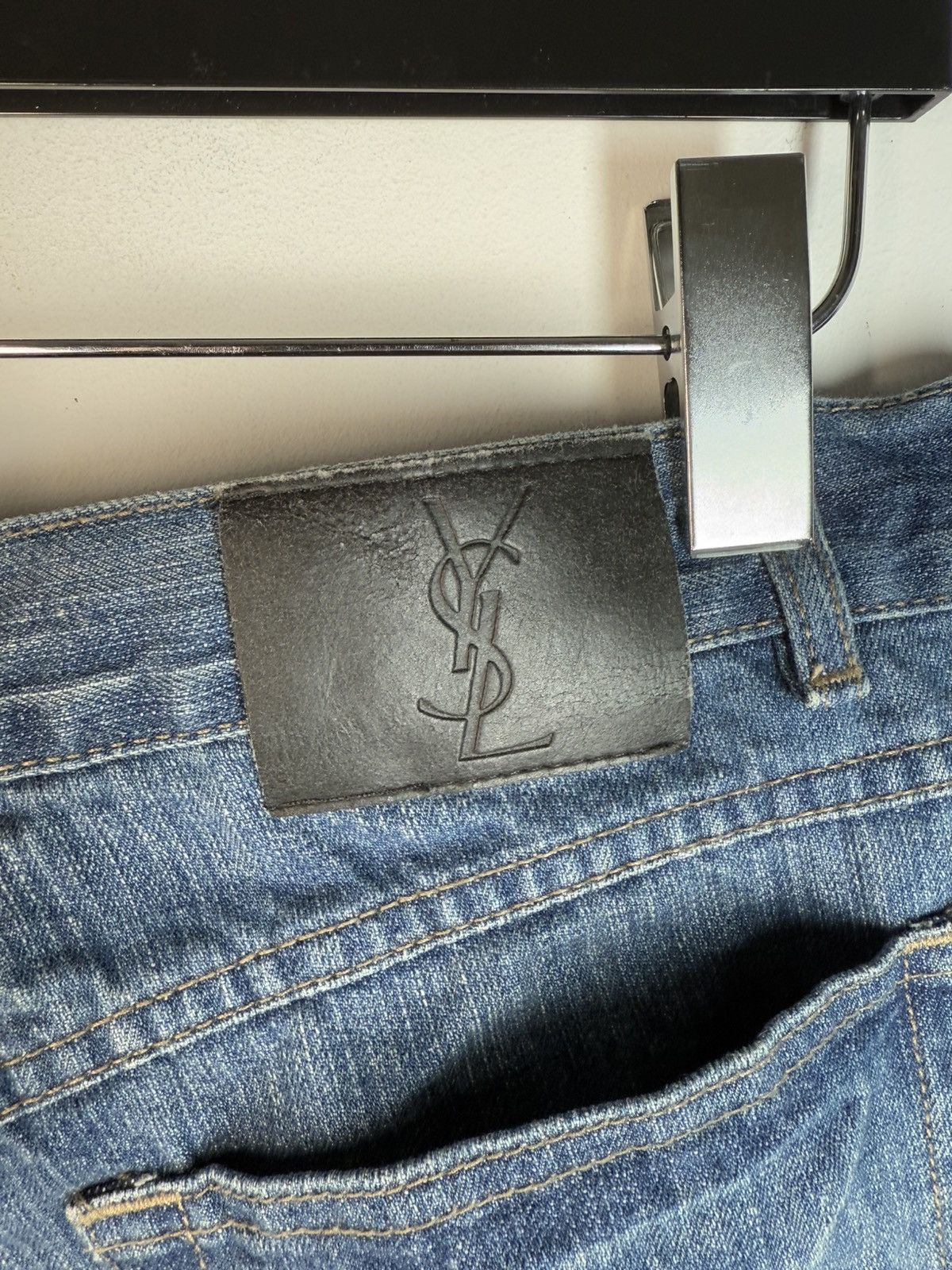 Yves Saint Laurent 36x32 YSL Jeans Denim Pants Blue Indigo Size US 36 / EU 52 - 6 Thumbnail