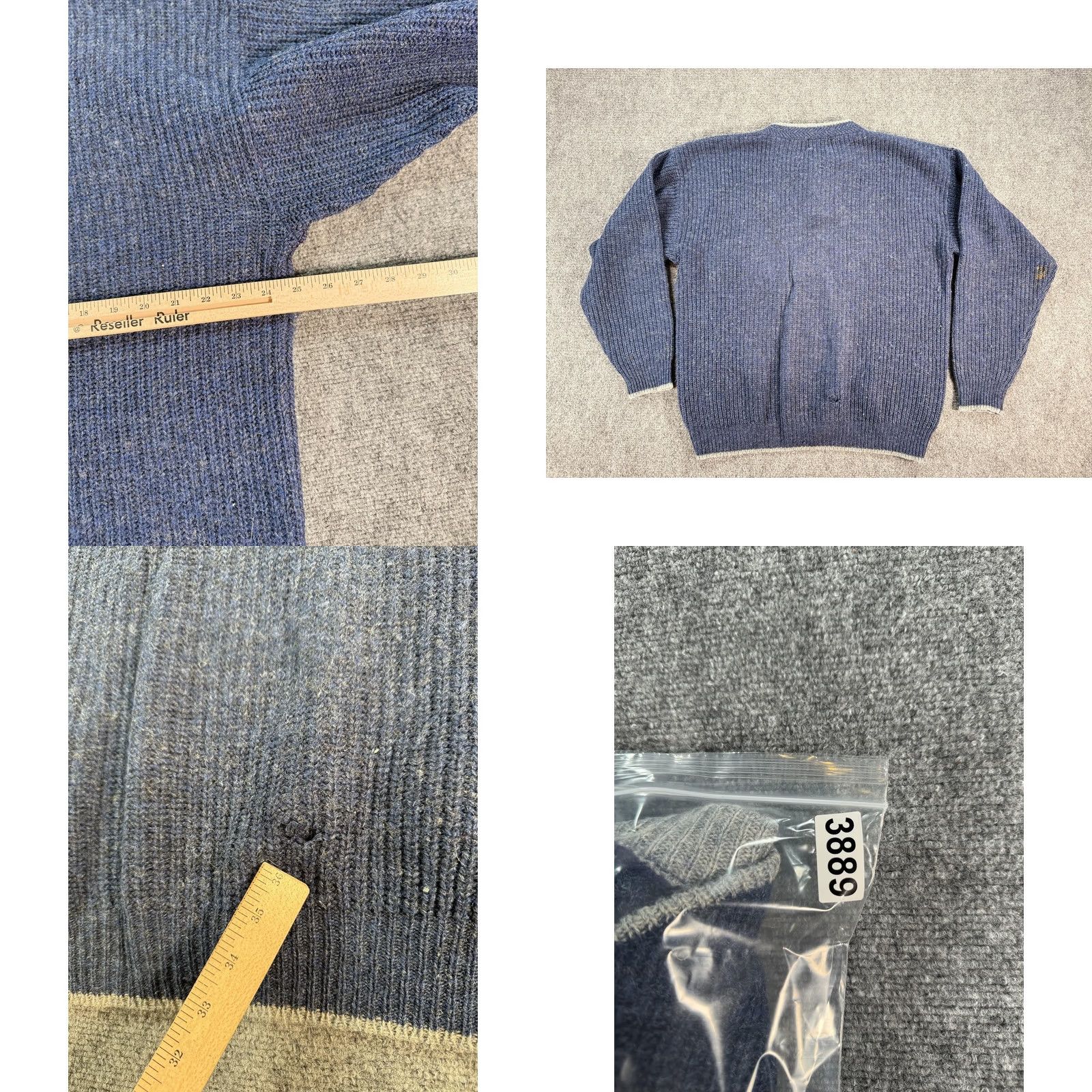 Vintage VINTAGE Woolrich Sweater Mens Large Blue Wool Henley Pullover Rib Knit Buttons Size US L / EU 52-54 / 3 - 9 Thumbnail