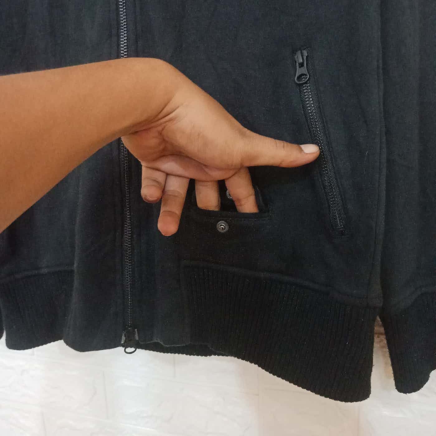 Vintage Katharine Hamnett London black zip hoodie