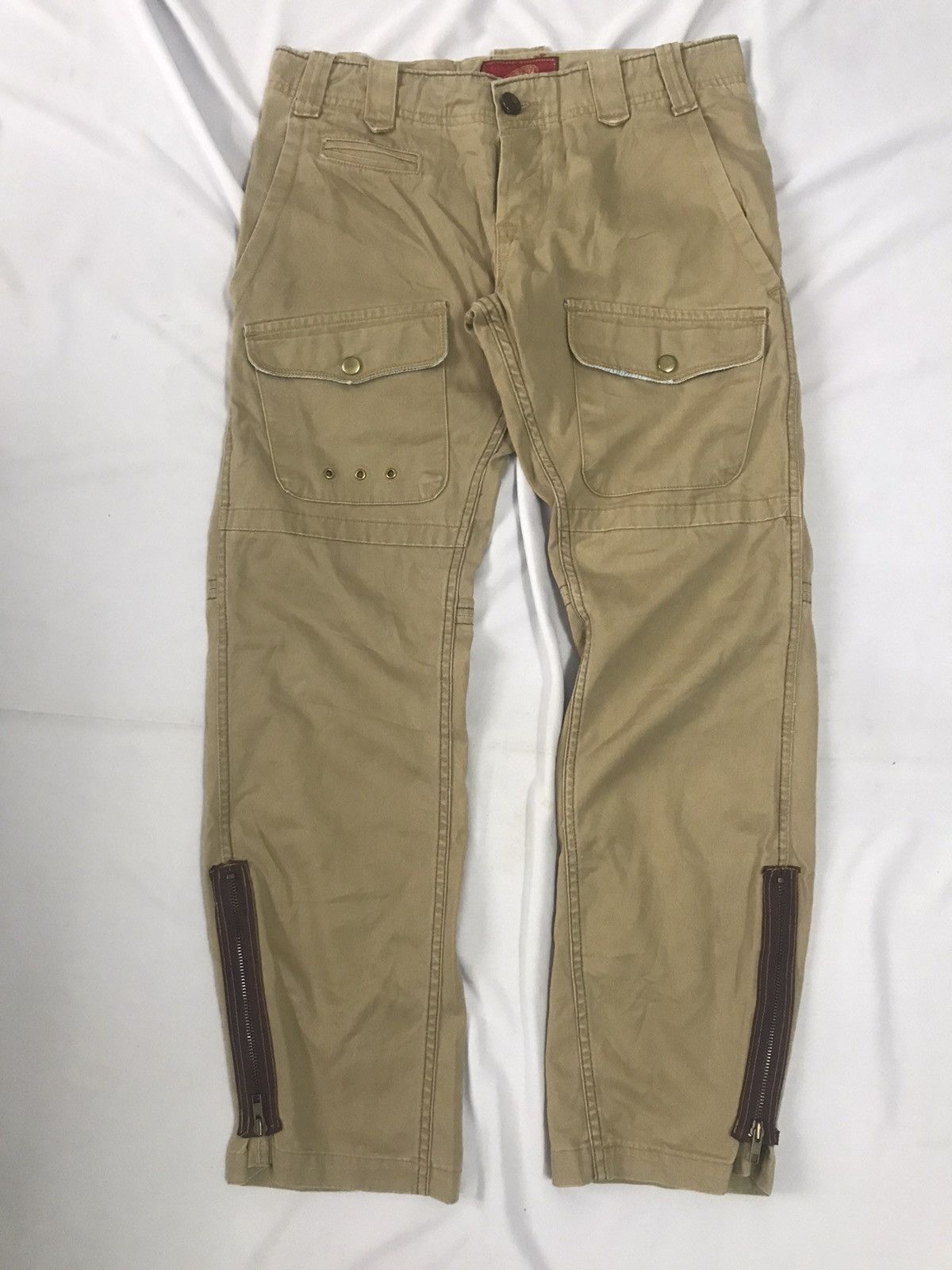Indian Motorcycle × Japanese Brand Indian Biker Motorcycle Pants - Flare Leg Zipped Trousers Size US 30 / EU 46 - 10 Thumbnail
