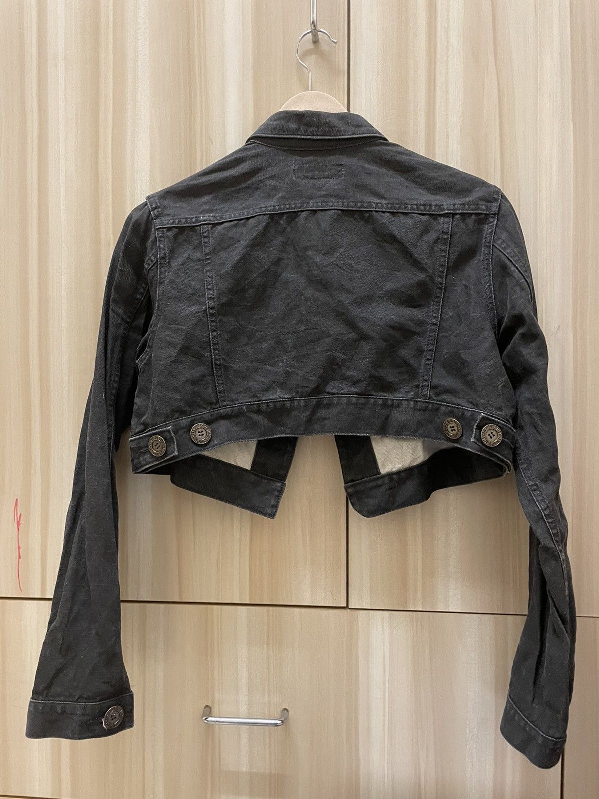 Yohji Yamamoto Y's Yohji Yamamoto Crop Denim Jacket Size M / US 6-8 / IT 42-44 - 4 Thumbnail