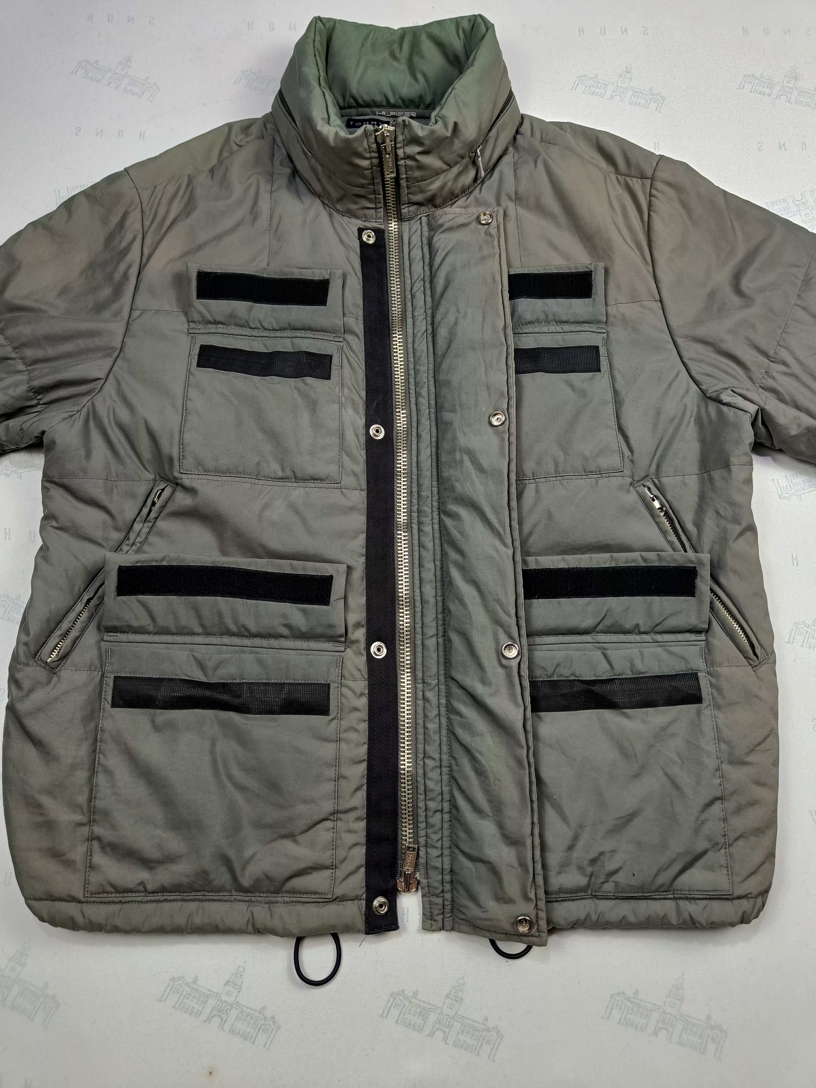 Tommy Hilfiger Vtg Y2k Tommy Hilfiger Multi Pocket Down Jacket Size US L / EU 52-54 / 3 - 11 Thumbnail