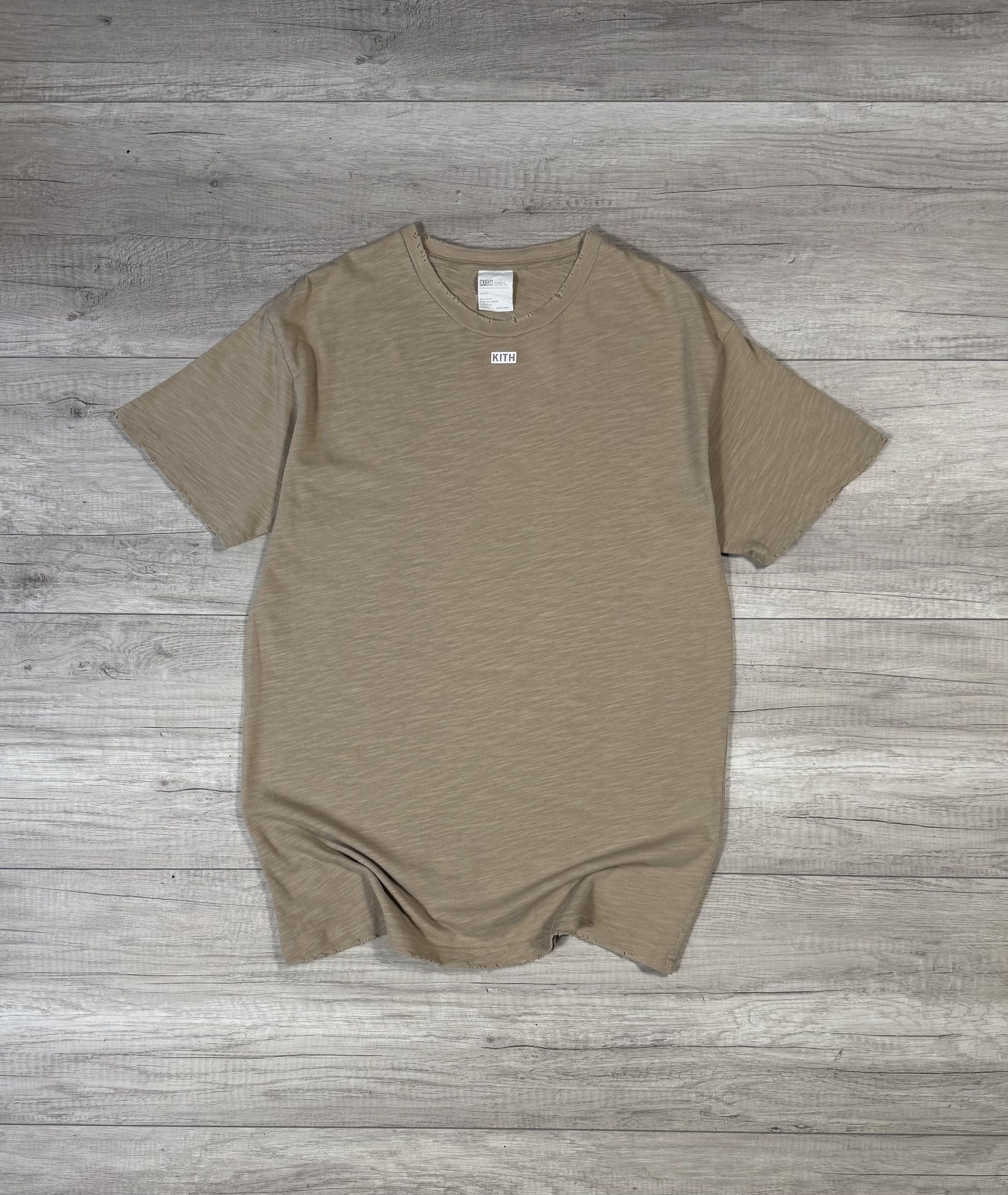 Kith Kith Distressed Cream Short Sleeve T Shirt Size US L / EU 52-54 / 3 - 1 Thumbnail