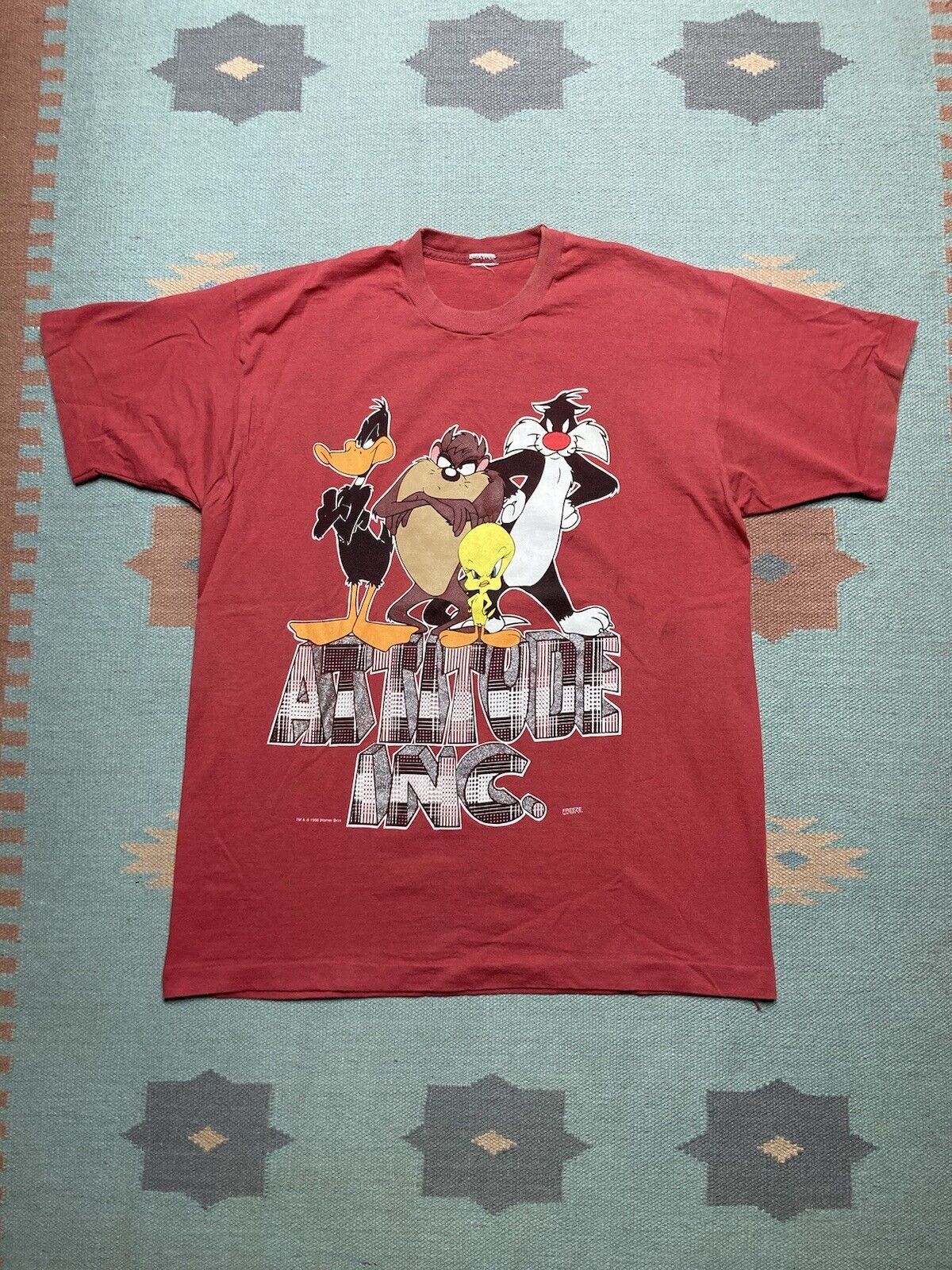 Vintage VTG t shirt looney tunes attitude taz tweety Sylvester XL Size US XL / EU 56 / 4 - 1 Thumbnail
