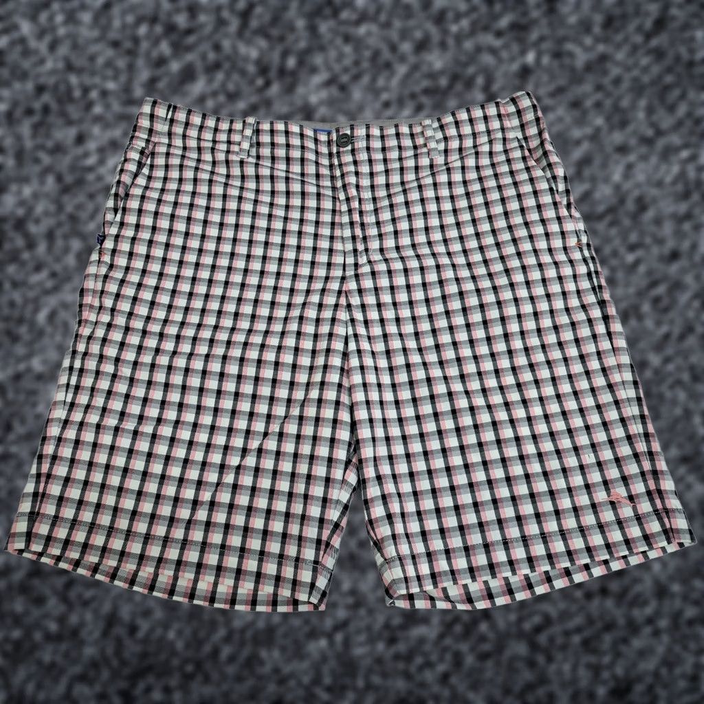 Tommy Bahama Tommy Bahama Casual Shorts Mens Size 38 Plaid Pink/Black/White Quick Dry Moisture Wicking Pockets Golf Travel Athletic Front Flat Front Size US 38 / EU 54 - 1 Thumbnail