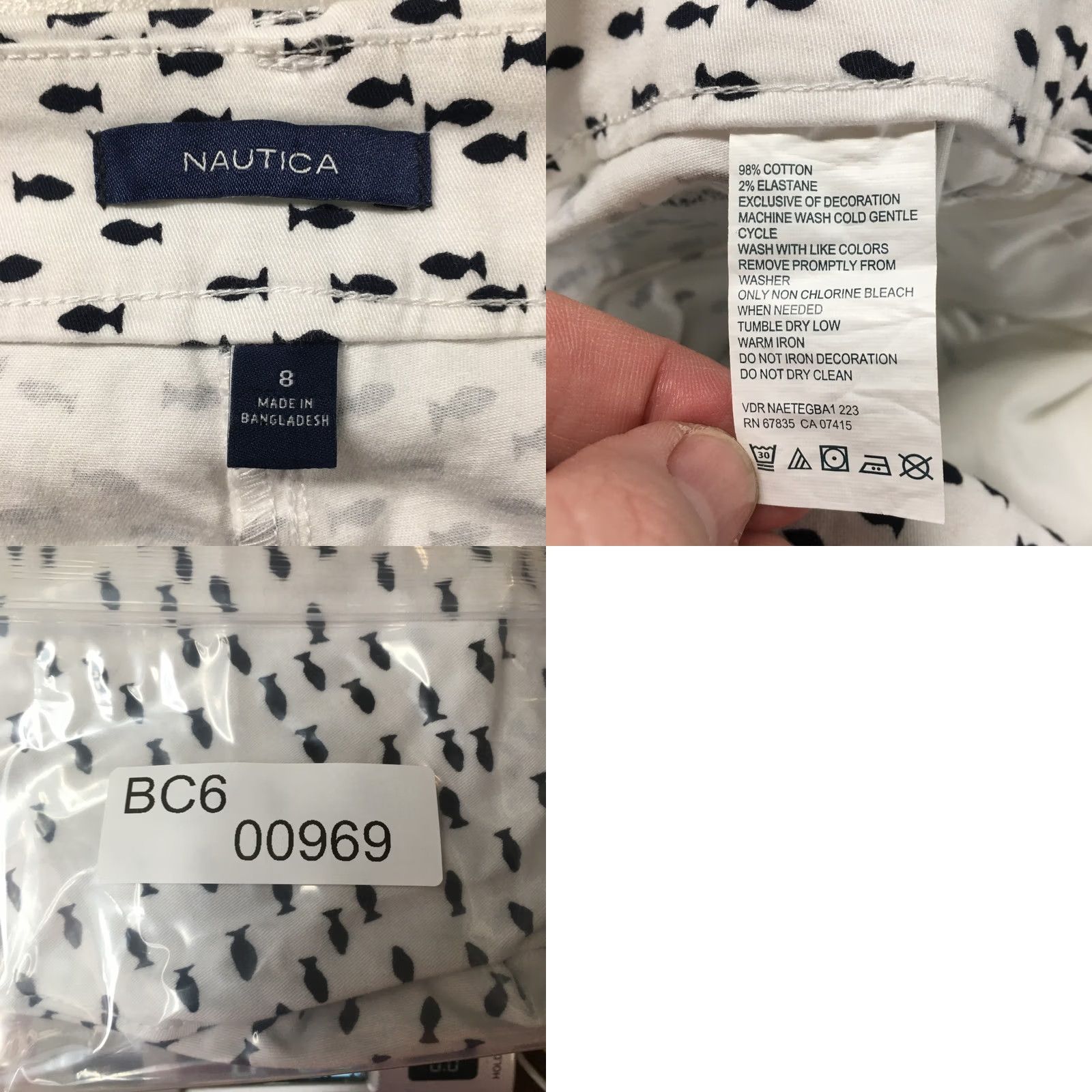 Nautica Nautica Shorts Womens 8 White Chino Zip Fly Pockets Stretch Casual Summer 8 Womens Size 30" / US 8 / IT 44 - 10 Thumbnail