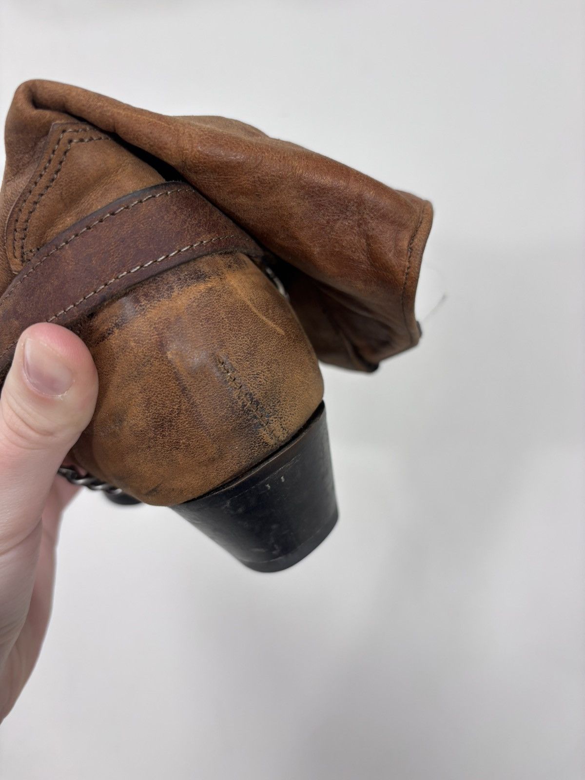 Cowboy Equipment Code West Vintage Women’s Brown Leather Western Cowboy Boots Size US 8.5 / IT 38.5 - 20 Thumbnail