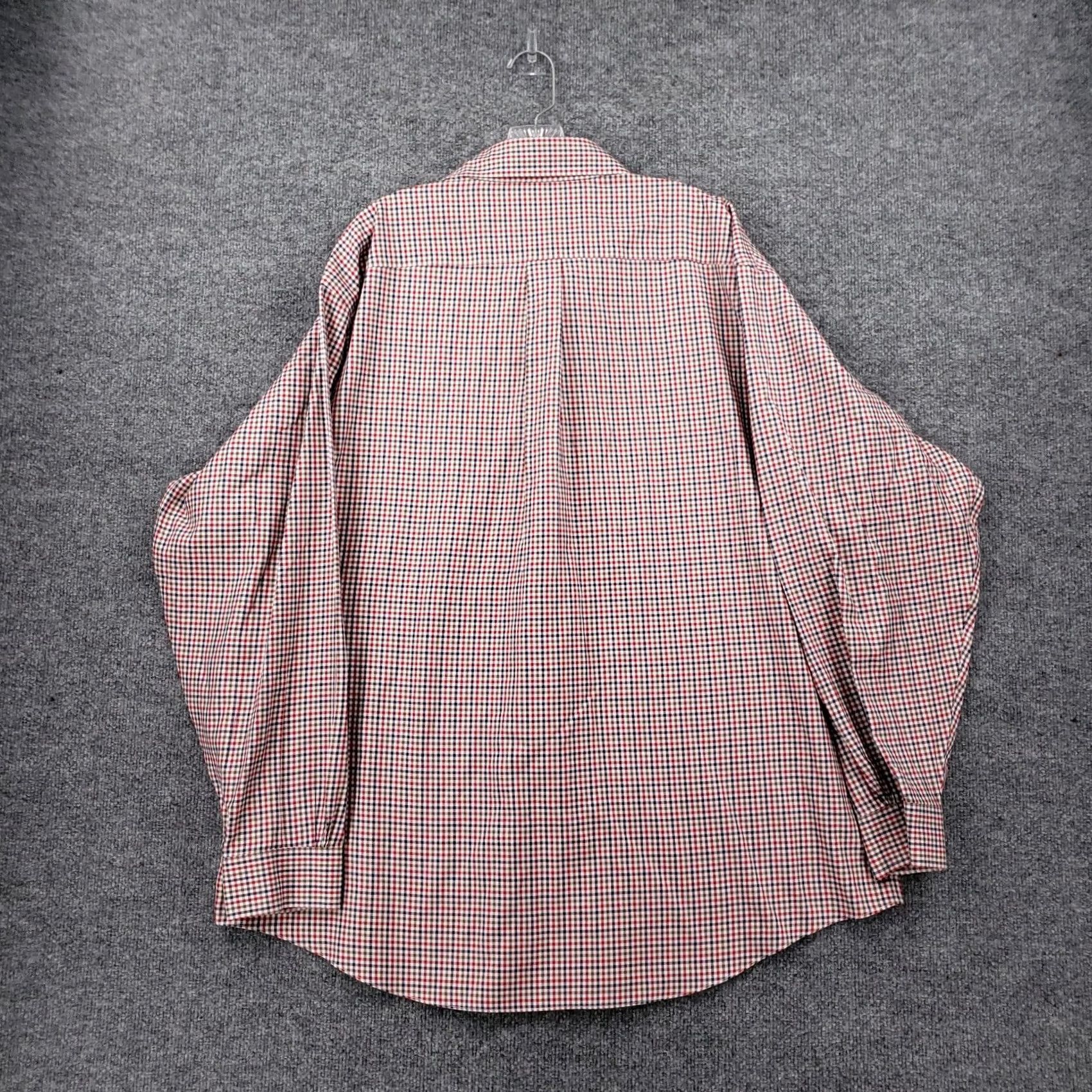 Brooks Brothers Brooks Brothers Shirt Men XL Red Plaid Button Up Long Sleeve Non Iron Size 46R - 2 Thumbnail