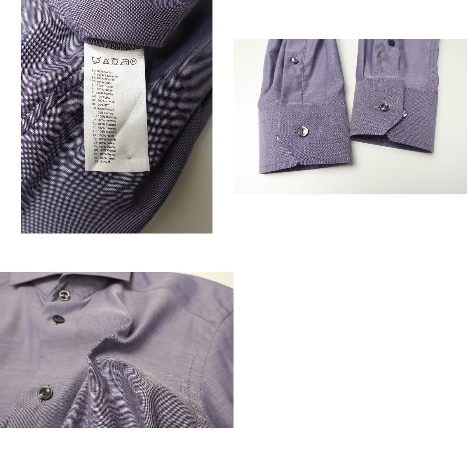 Eton ETON Slim Shirt Men's Blue Cutaway Button-Up Long Sleeve Oxford 38 / 15 Size US M / EU 48-50 / 2 - 8 Thumbnail
