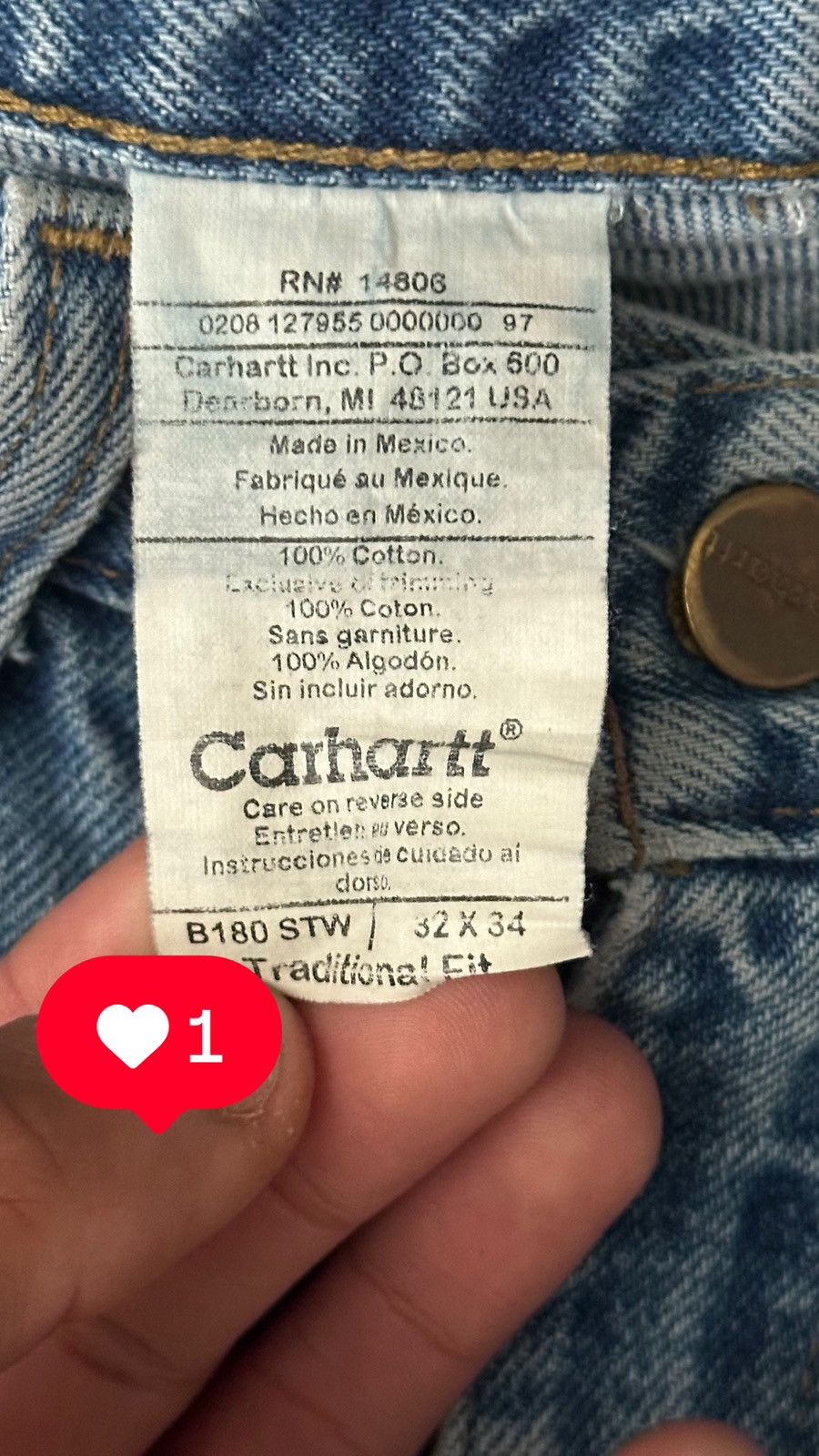 Carhartt Carharrt Vintage Denim Size US 32 / EU 48 - 6 Thumbnail